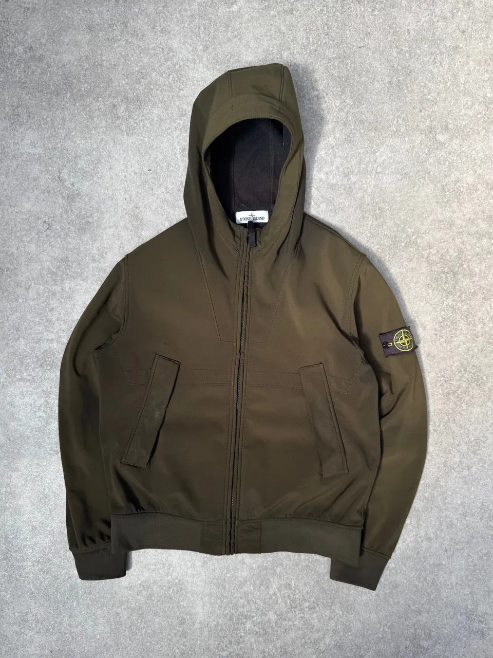 2010s Stone Island Soft Shell-R Khaki Jacket