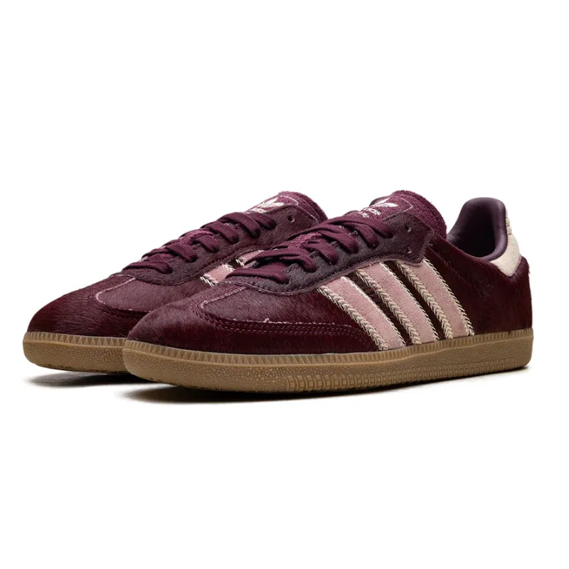 adidas Samba OG Maroon Sand Strata Pony