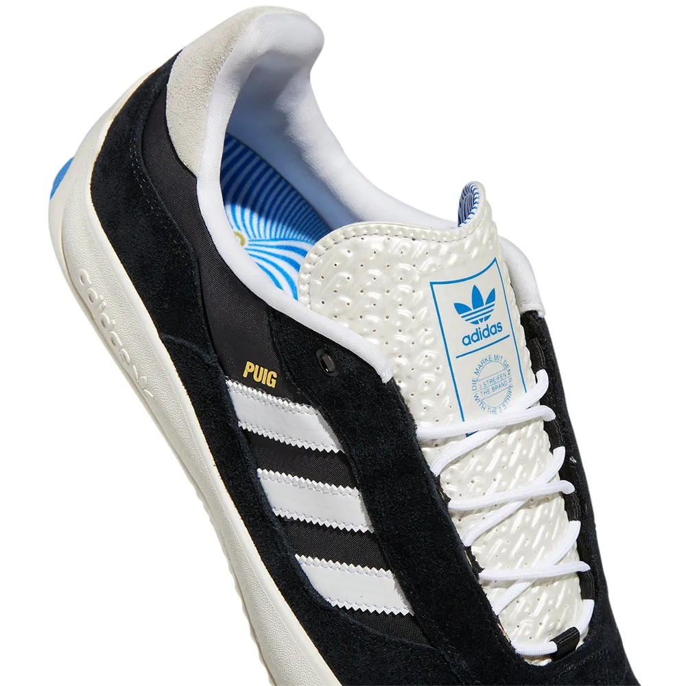 adidas SKATEBOARDING PUIG SHOES // CORE BLACK/CLOUD WHITE/BLUE BIRD