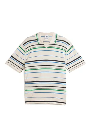 adidas x Wales Bonner Knit Polo 'Wonder White/Green/Blue Bird'