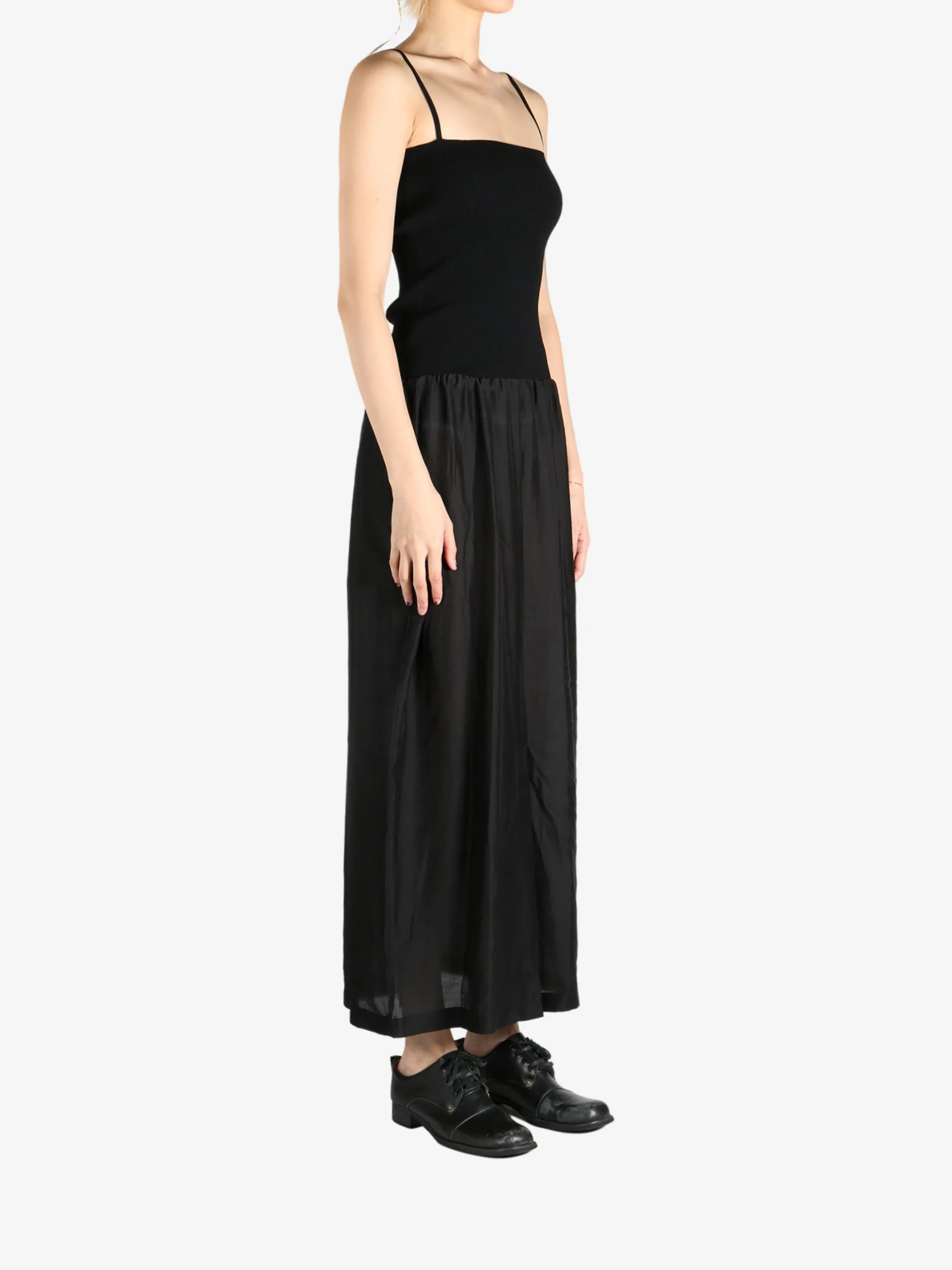 AMOMENTO - Women Silky Knit Maxi Dress