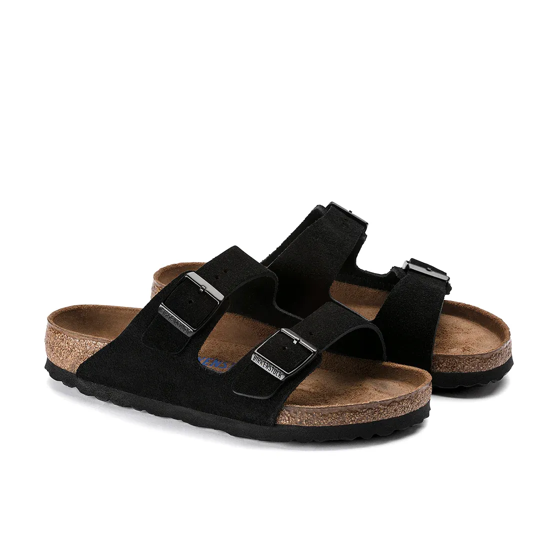 ARIZONA SOFT FOOTBED SUEDE LEATHER - BLACK