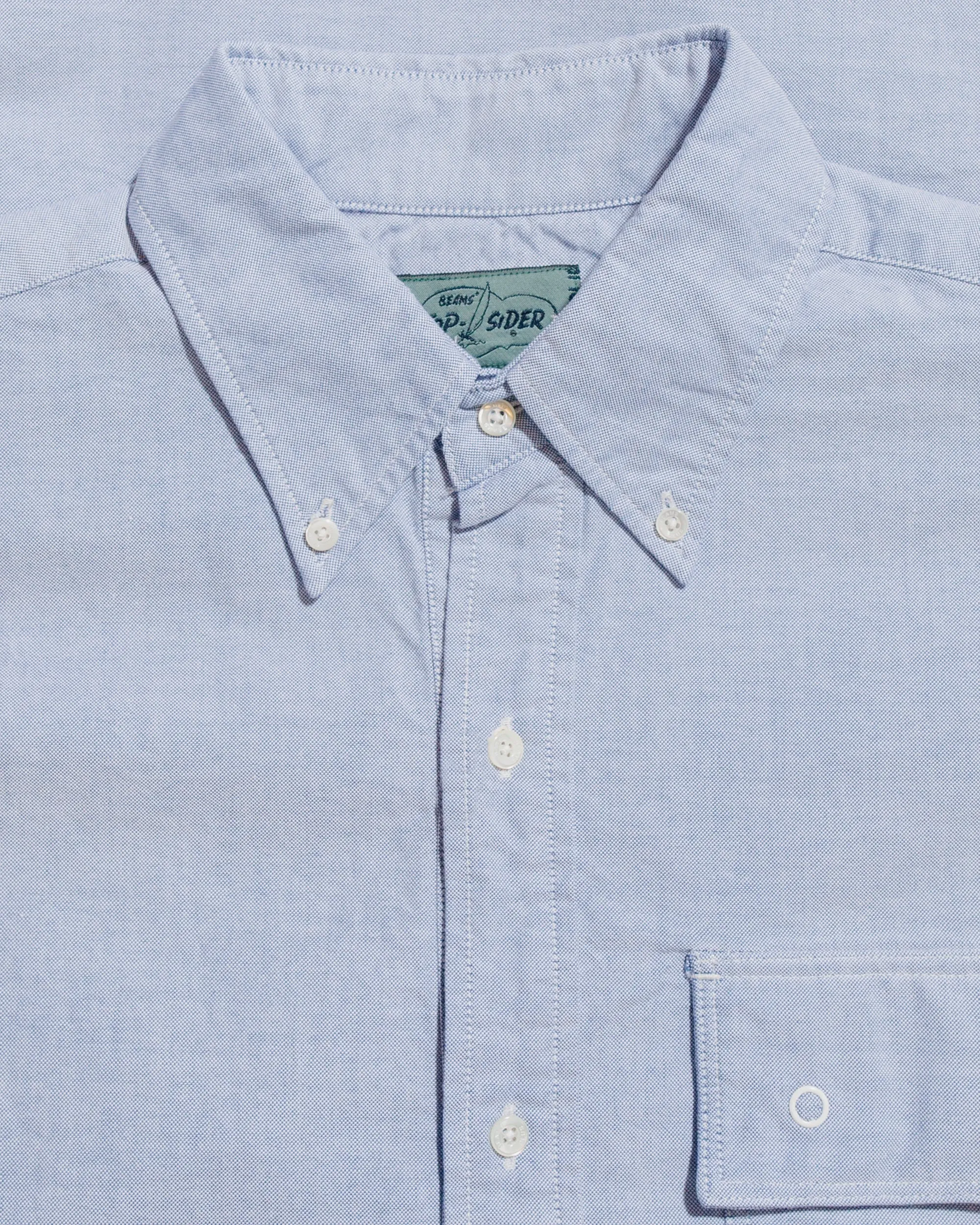 Beams Plus Sperry Top-Sider B.D. Pullover Classic-Fit Oxford Blue