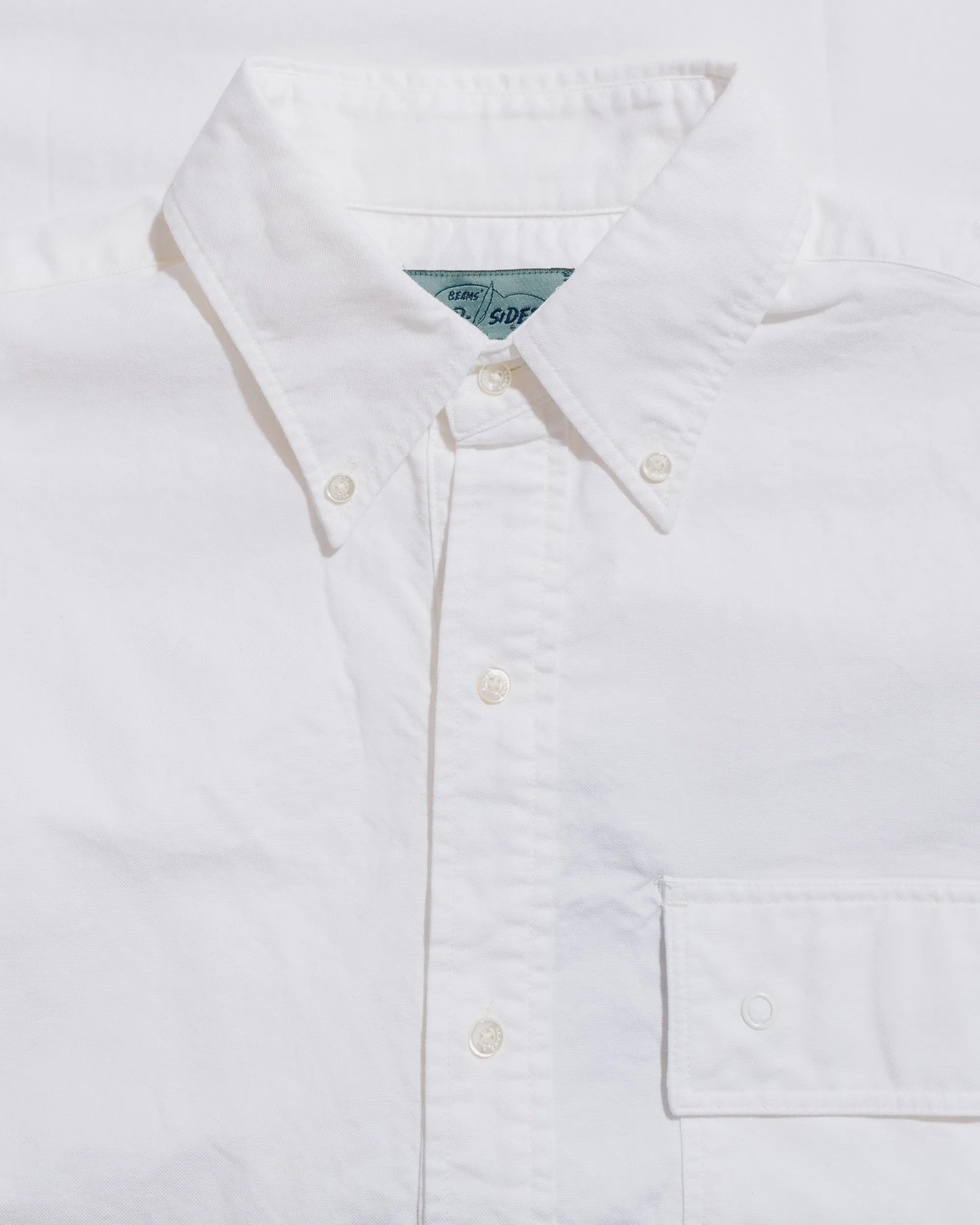 Beams Plus Sperry Top-Sider B.D. Pullover Classic-Fit Oxford White