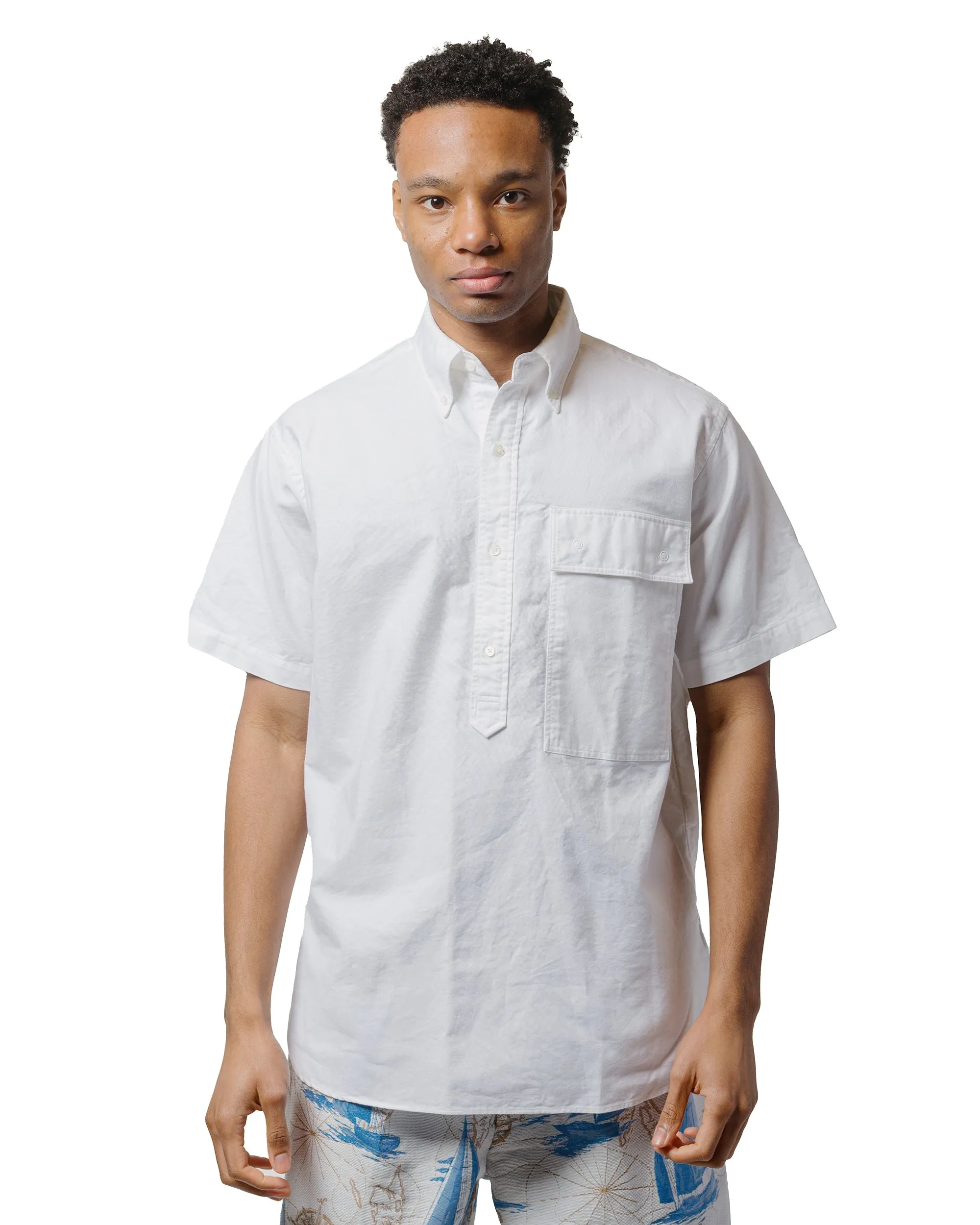 Beams Plus Sperry Top-Sider B.D. Pullover Classic-Fit Oxford White