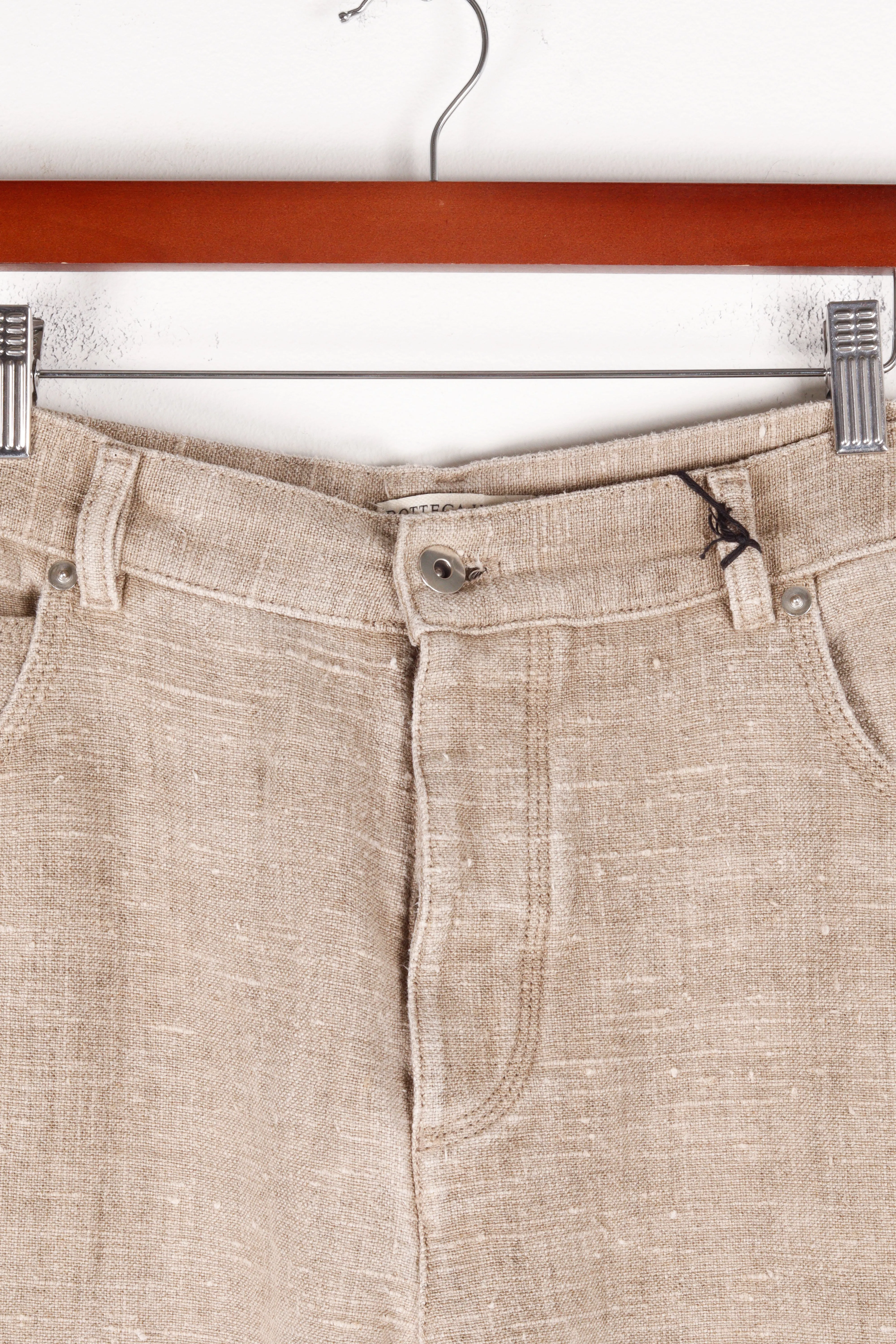 Bottega Veneta FW19 Womens 'Irish Linen' Soft Jean Carpenter Pants (2019)