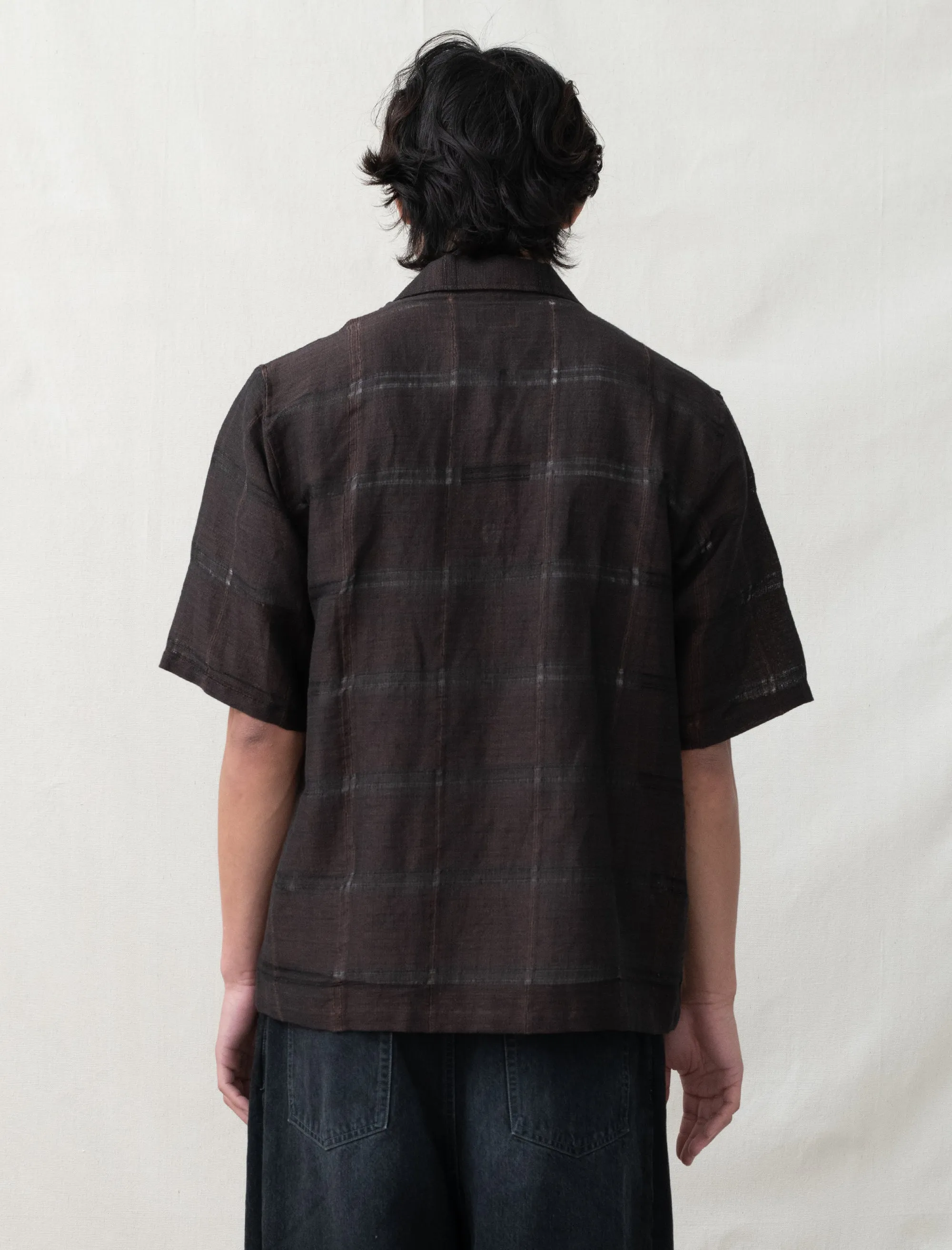 Cabana Shirt Plaid Jacquard (Brown)