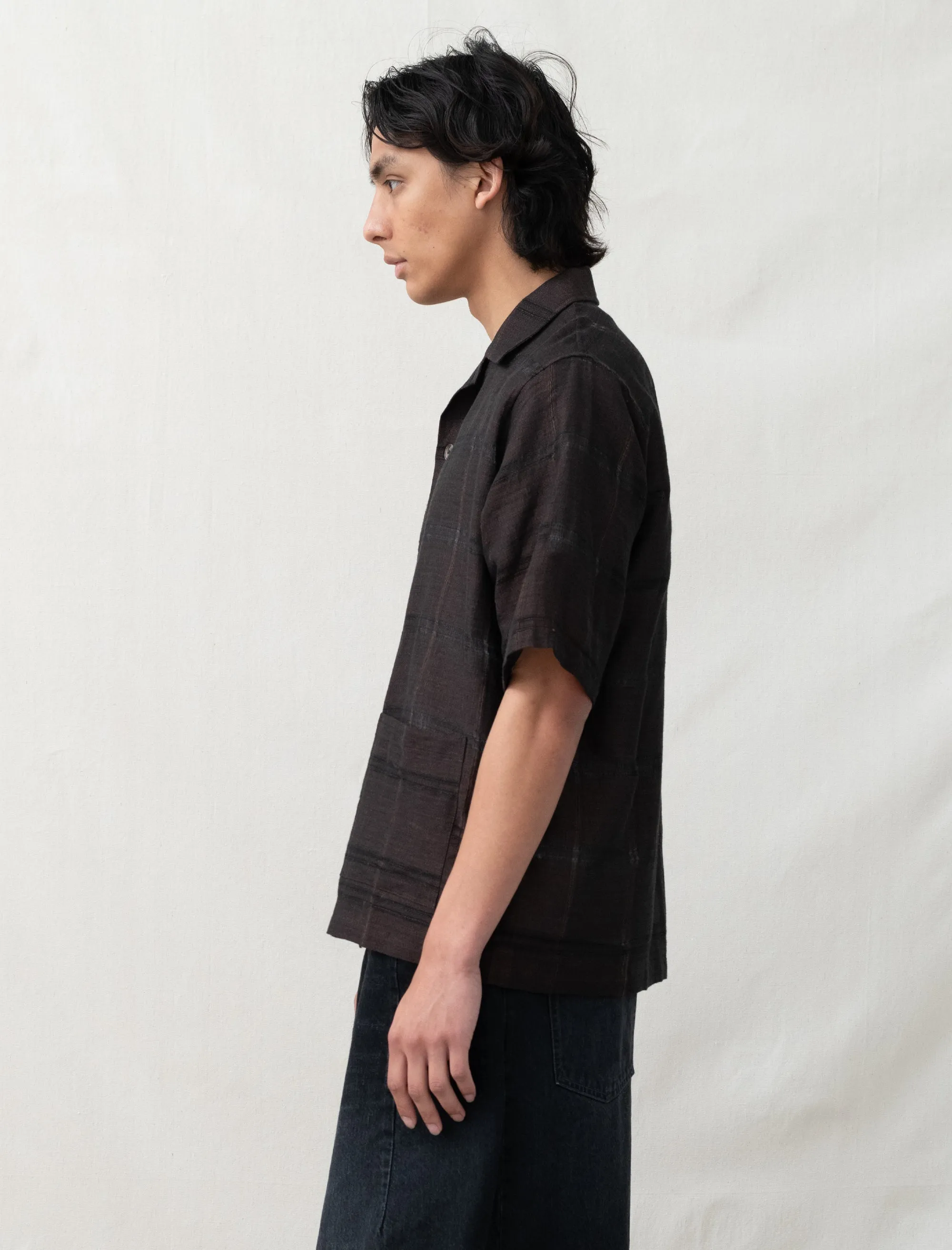 Cabana Shirt Plaid Jacquard (Brown)