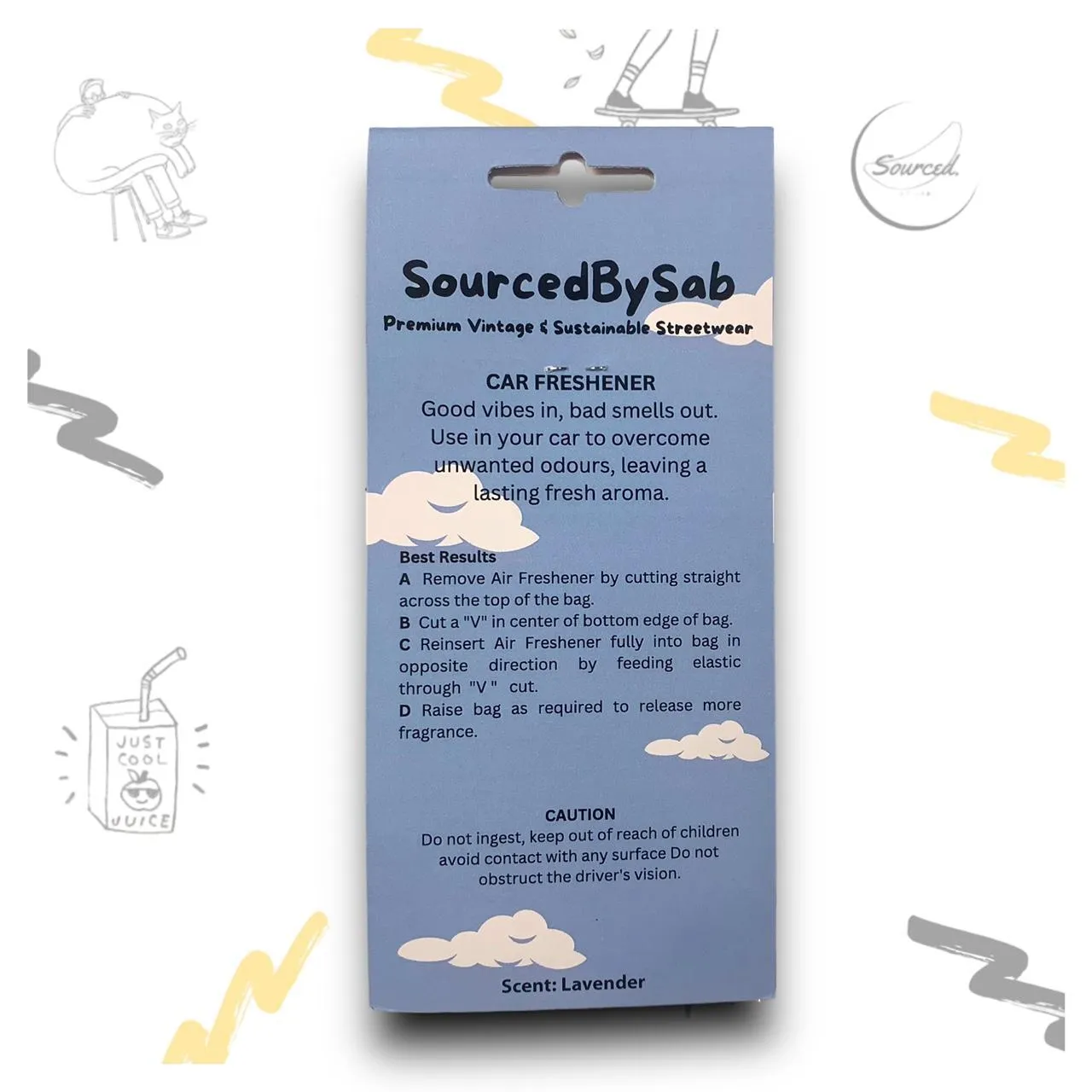 Clean Cotton Scented SBS Air Freshener  Gooood Vibes In