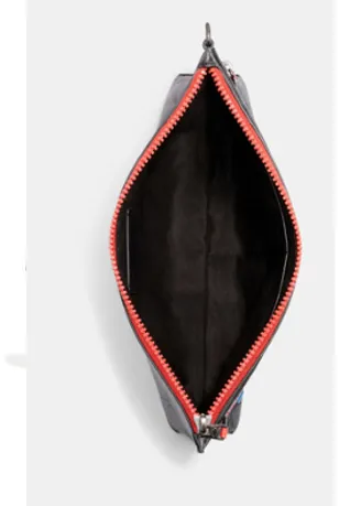Coach Carryall Pouch In Colorblock Signature Canvas With Coach Patch