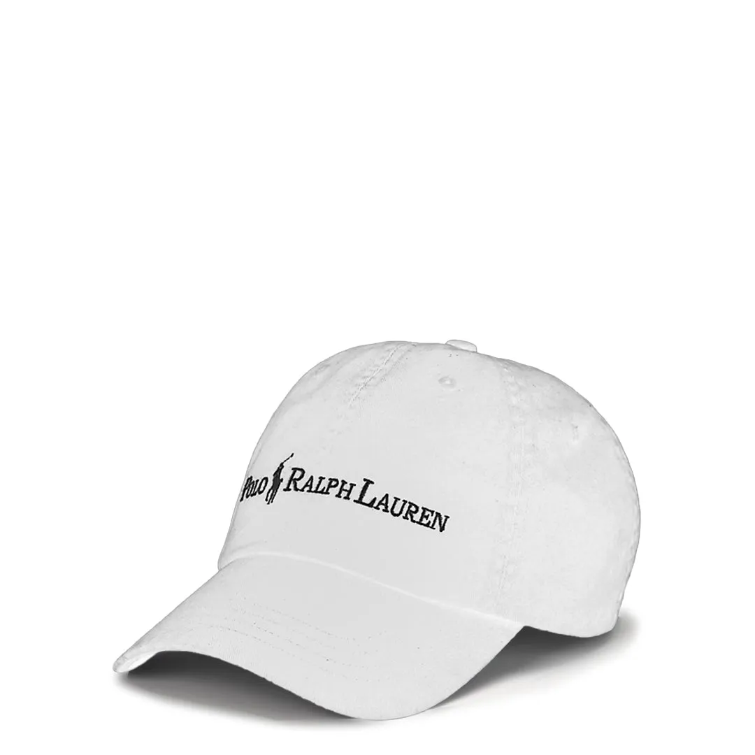 COTTON TWILL BALL CAP WHITE
