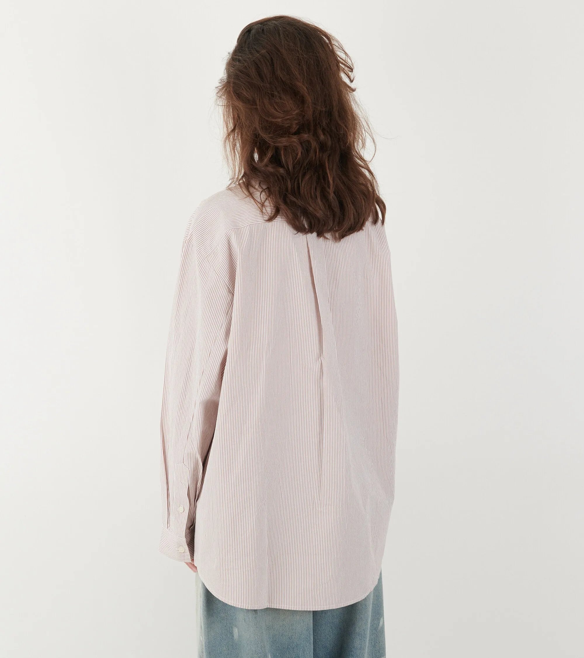 Edgar Shirt Warm Beige/White Stripe