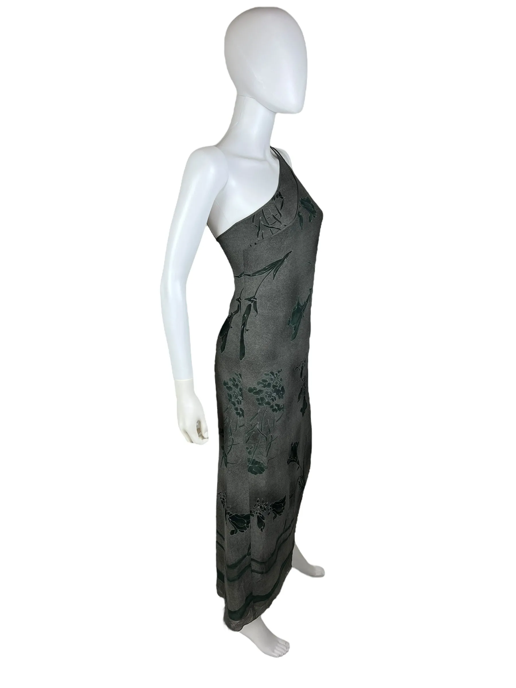 Emporio Armani 1990s asymmetric slip dress