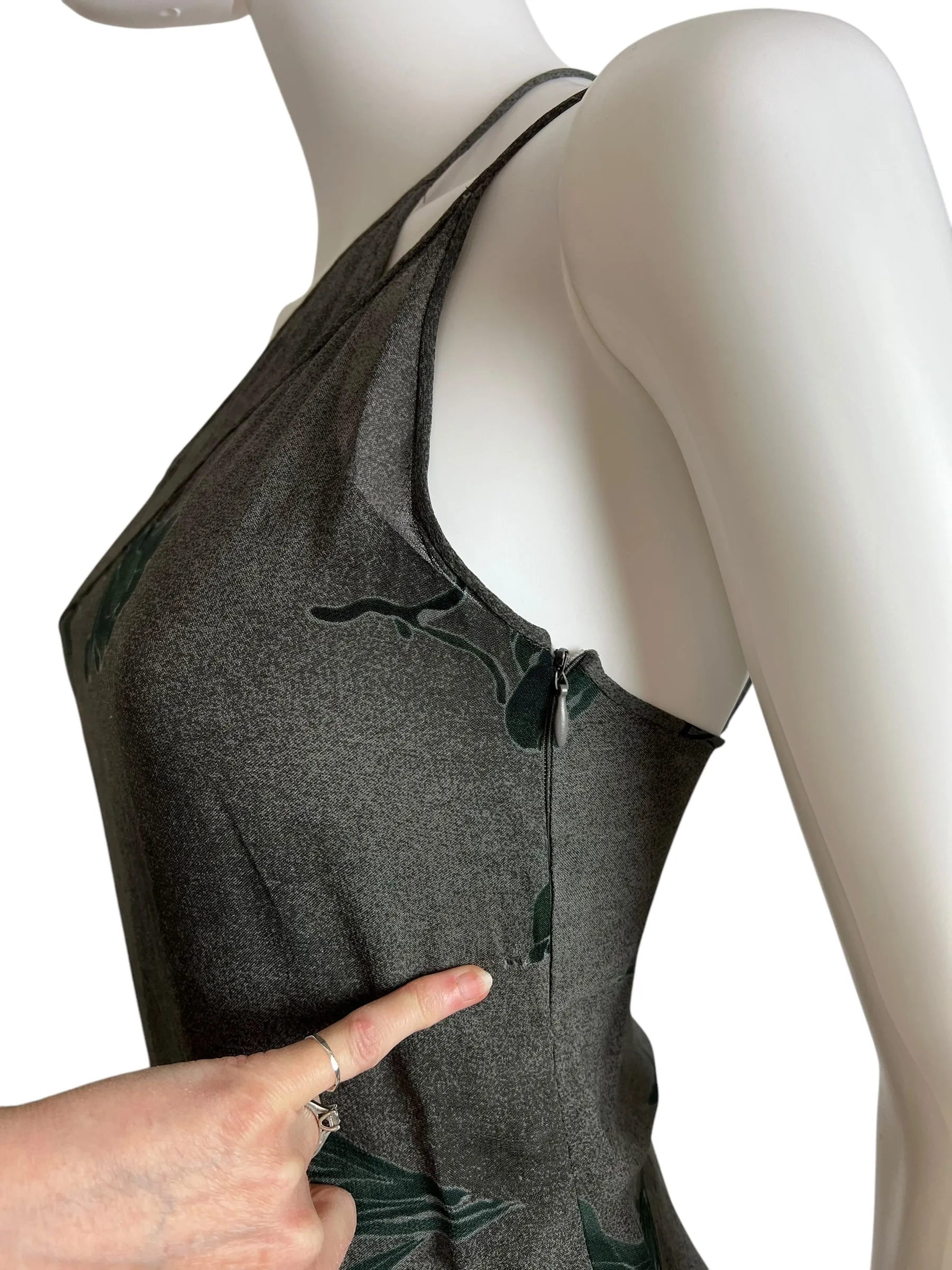 Emporio Armani 1990s asymmetric slip dress
