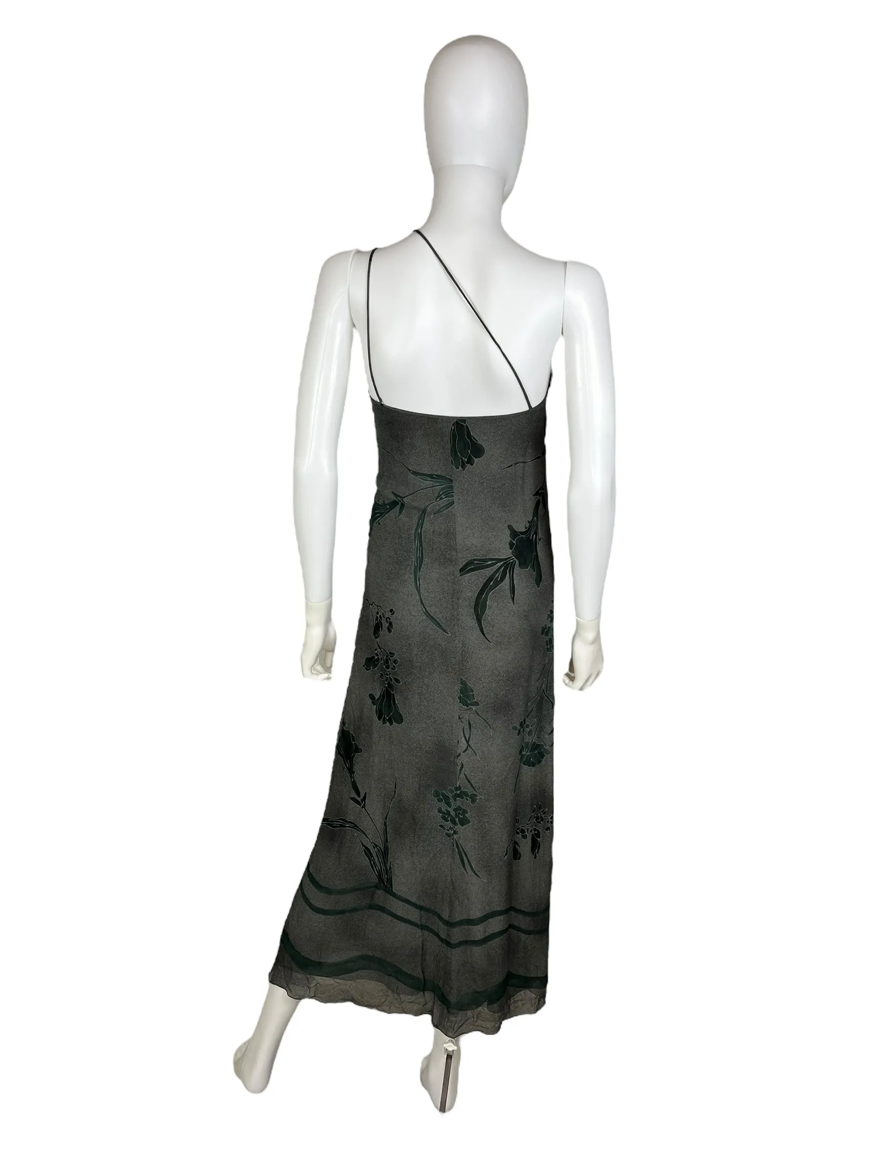 Emporio Armani 1990s asymmetric slip dress
