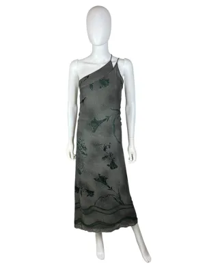 Emporio Armani 1990s asymmetric slip dress
