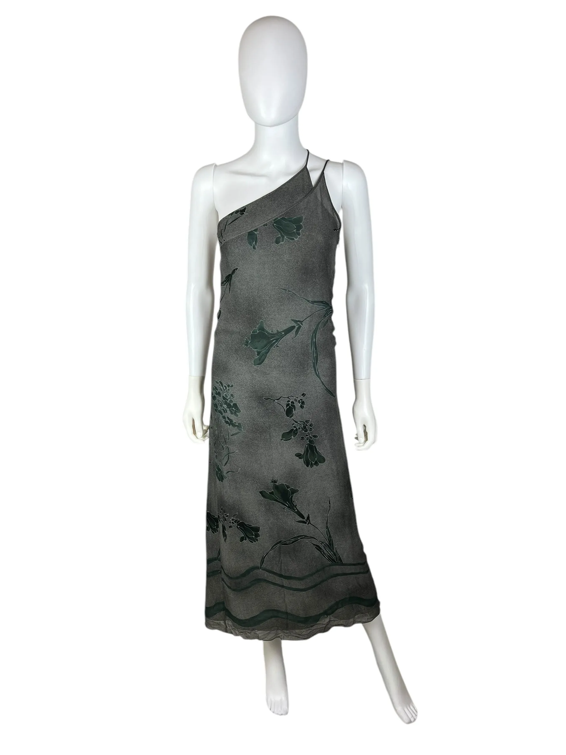 Emporio Armani 1990s asymmetric slip dress
