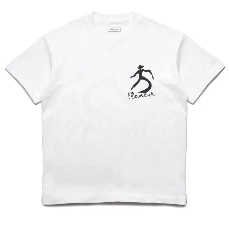 Flaneur Swirl Tee - White