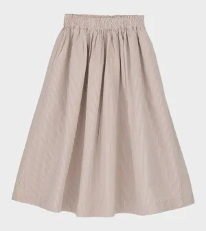 Ginny Skirt Warm Beige/White Stripe