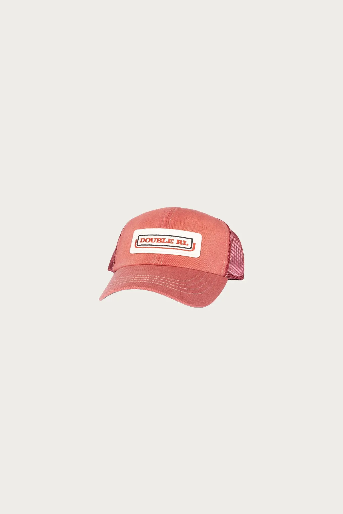 Logo-Patch Twill Trucker Cap - Faded Red