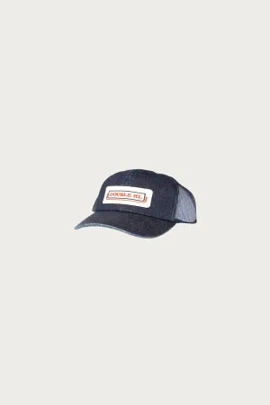 Logo-Patch Twill Trucker Cap - Indigo Blue