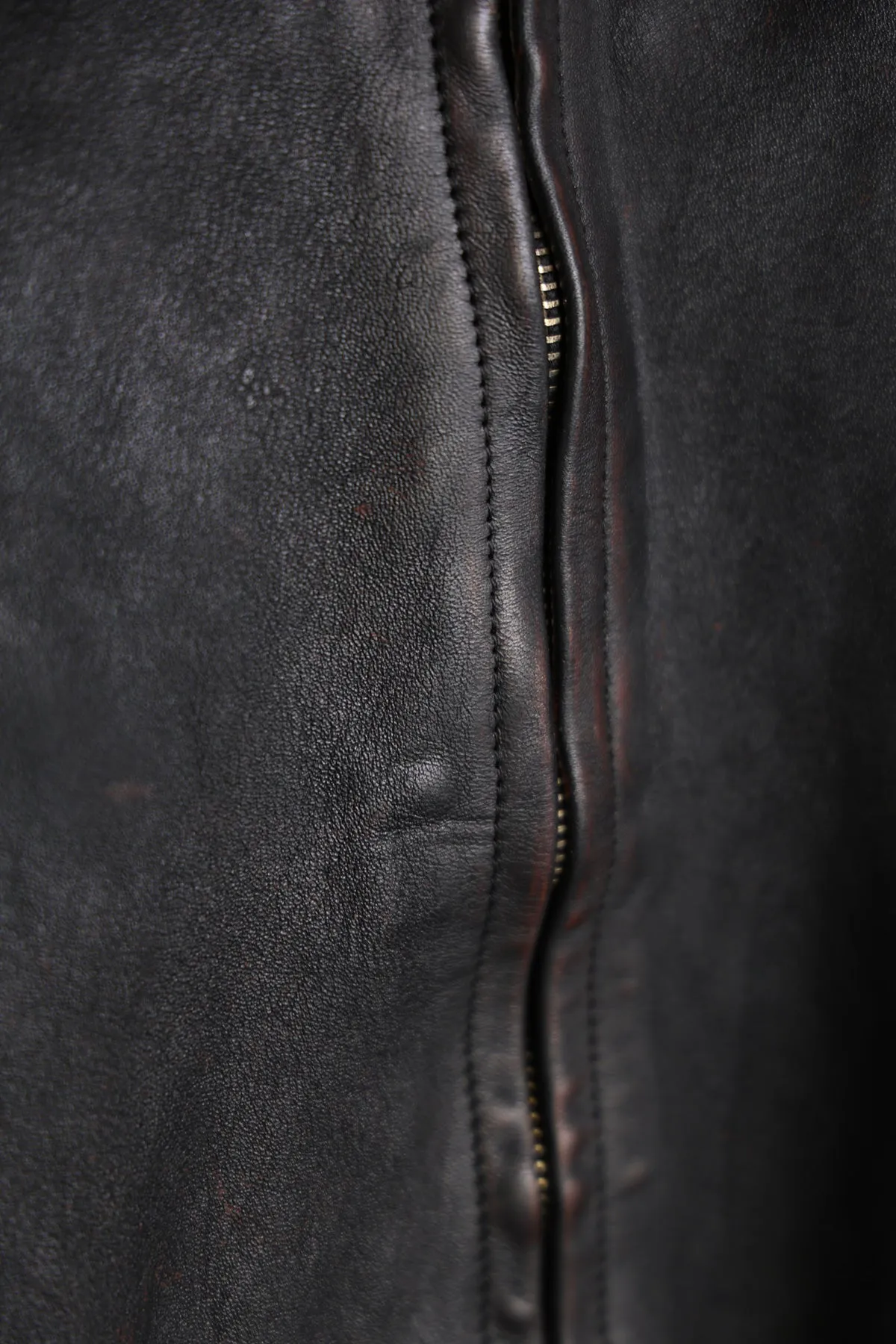Lot.802 Cossack Leather Jacket - Damaged Black