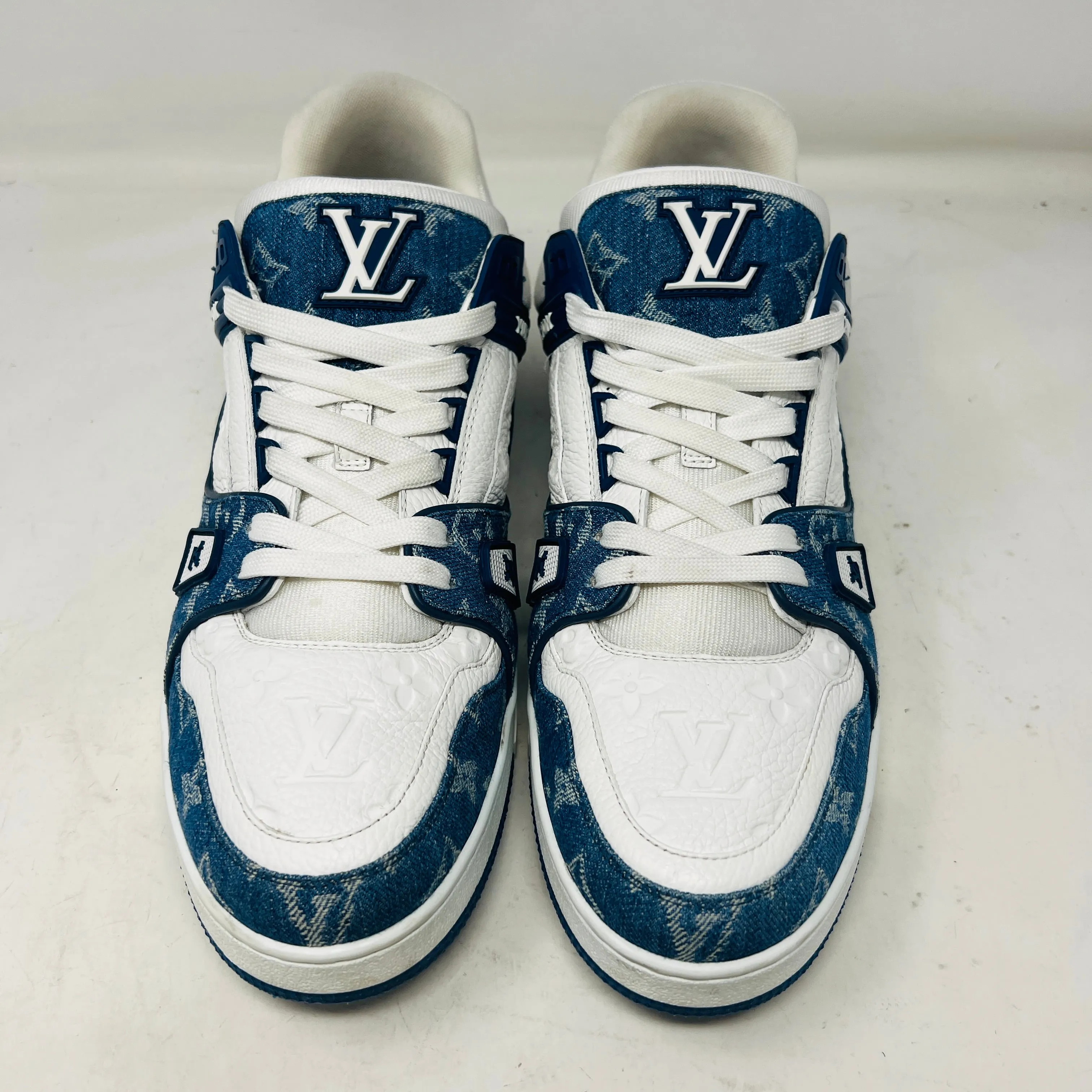 Louis Vuitton LV Trainer Monogram Denim White Blue