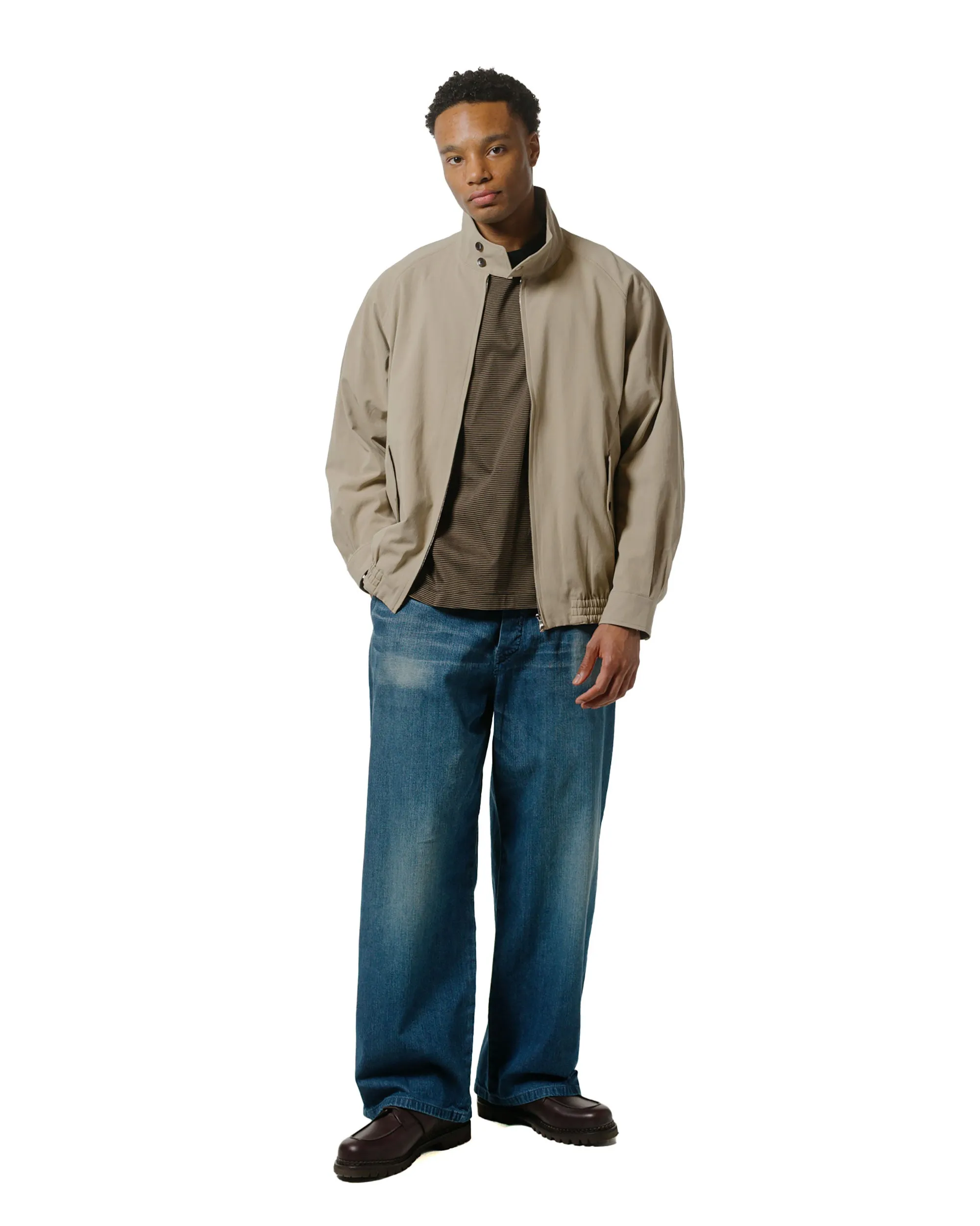 marka Dog Ear Jacket 60/2 Organic Cotton Soft Dry Chino Beige