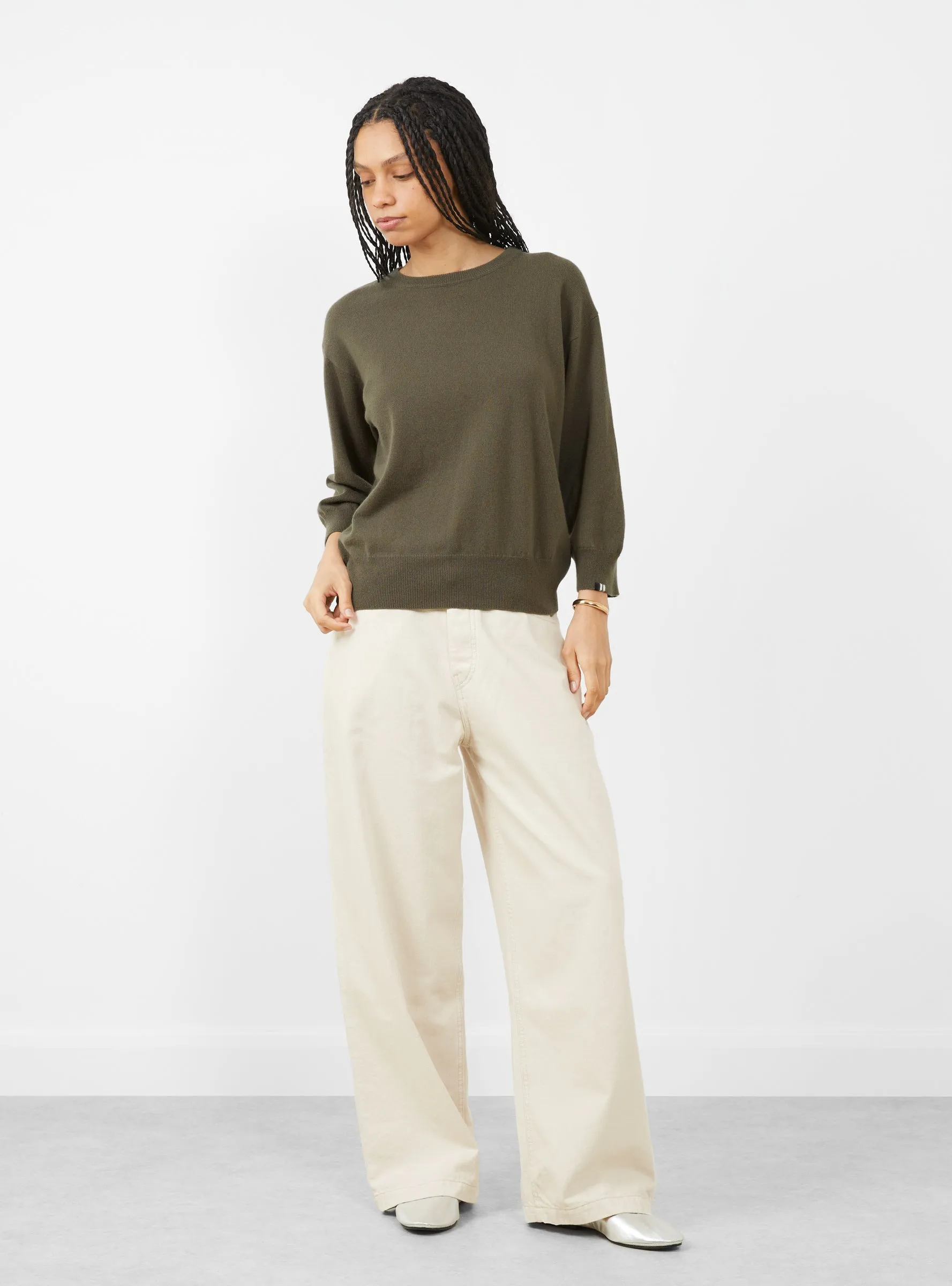 N398 Jewel Knit Jumper Army