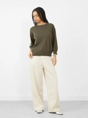 N398 Jewel Knit Jumper Army