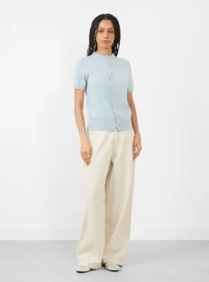 N399 Flyer Cashmere Top Glass