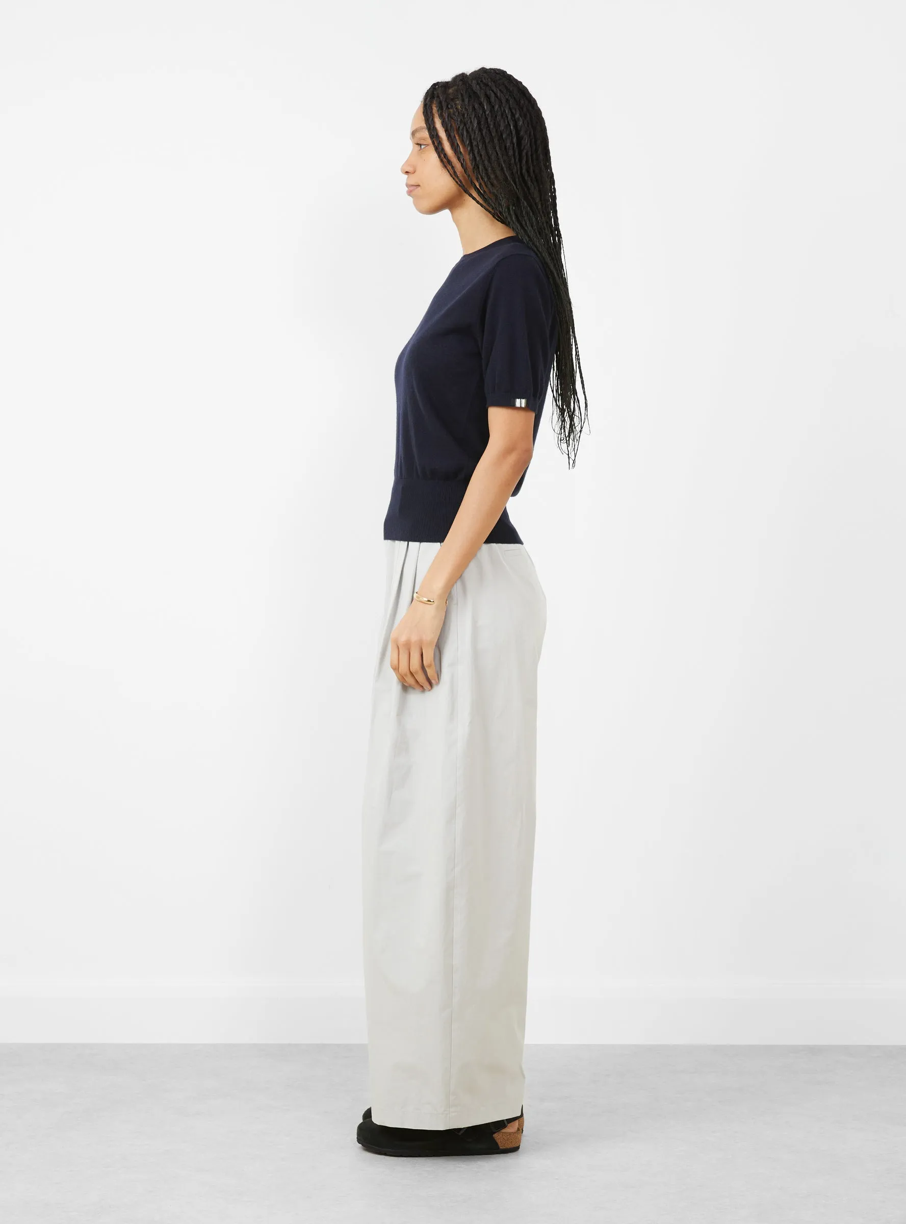 N416 Noor Short Sleeve Knit Navy