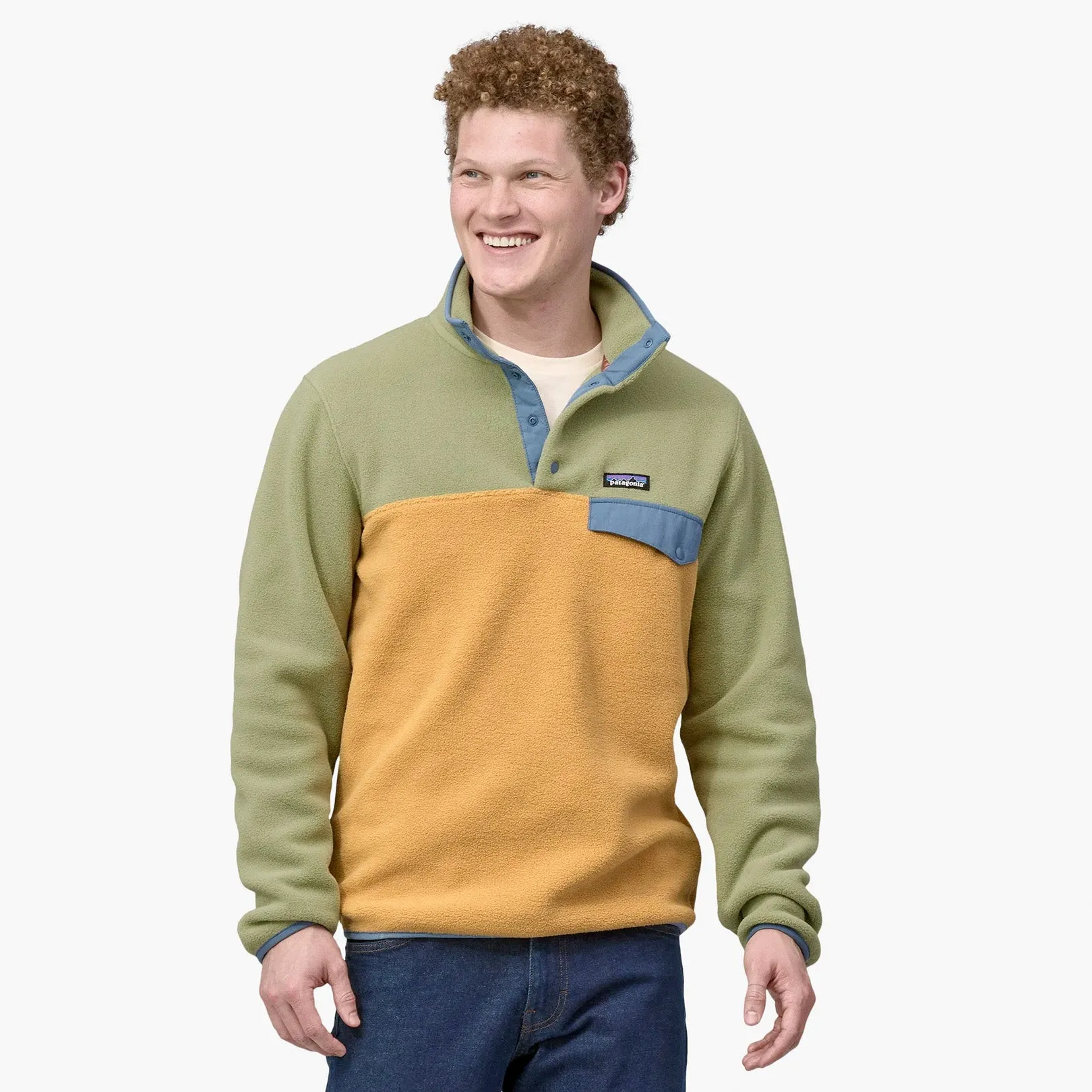 Patagonia LW Synch Snap T Pufferfish Gold Sale