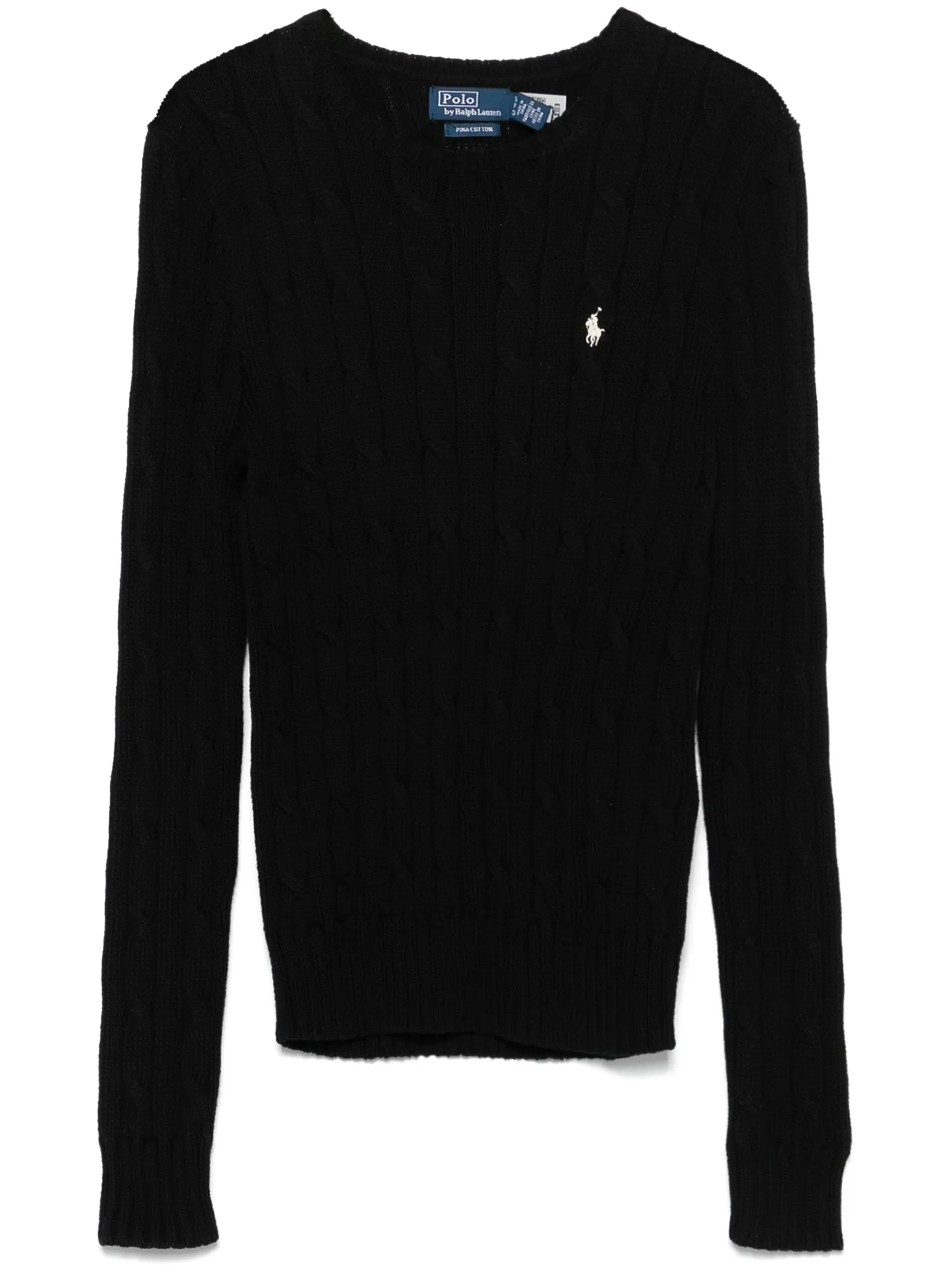 POLO RALPH LAUREN - Women Cable Knit Cotton Crewneck Sweater