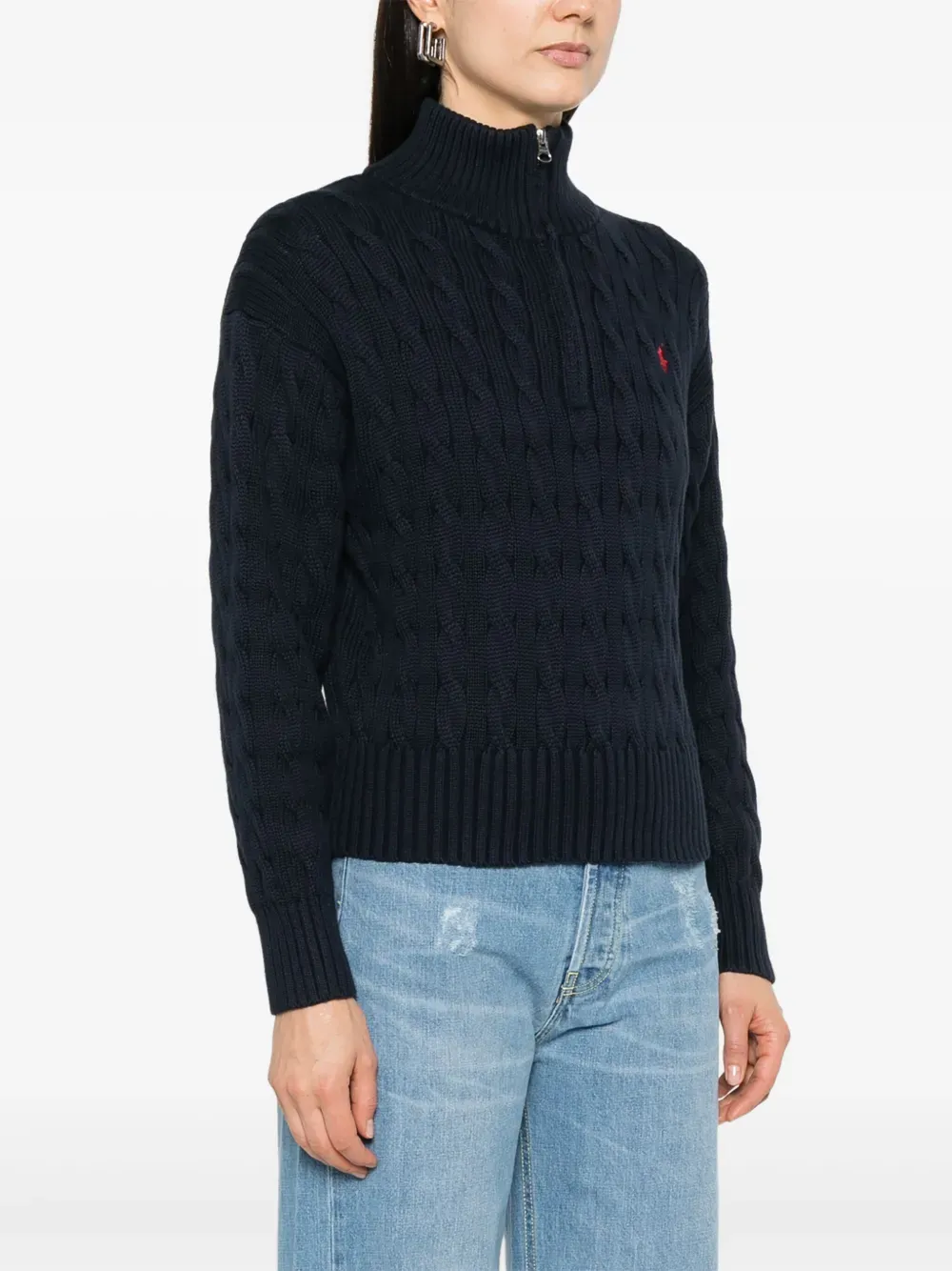 POLO RALPH LAUREN - Women Half Zipper Long Sleeve Pullover