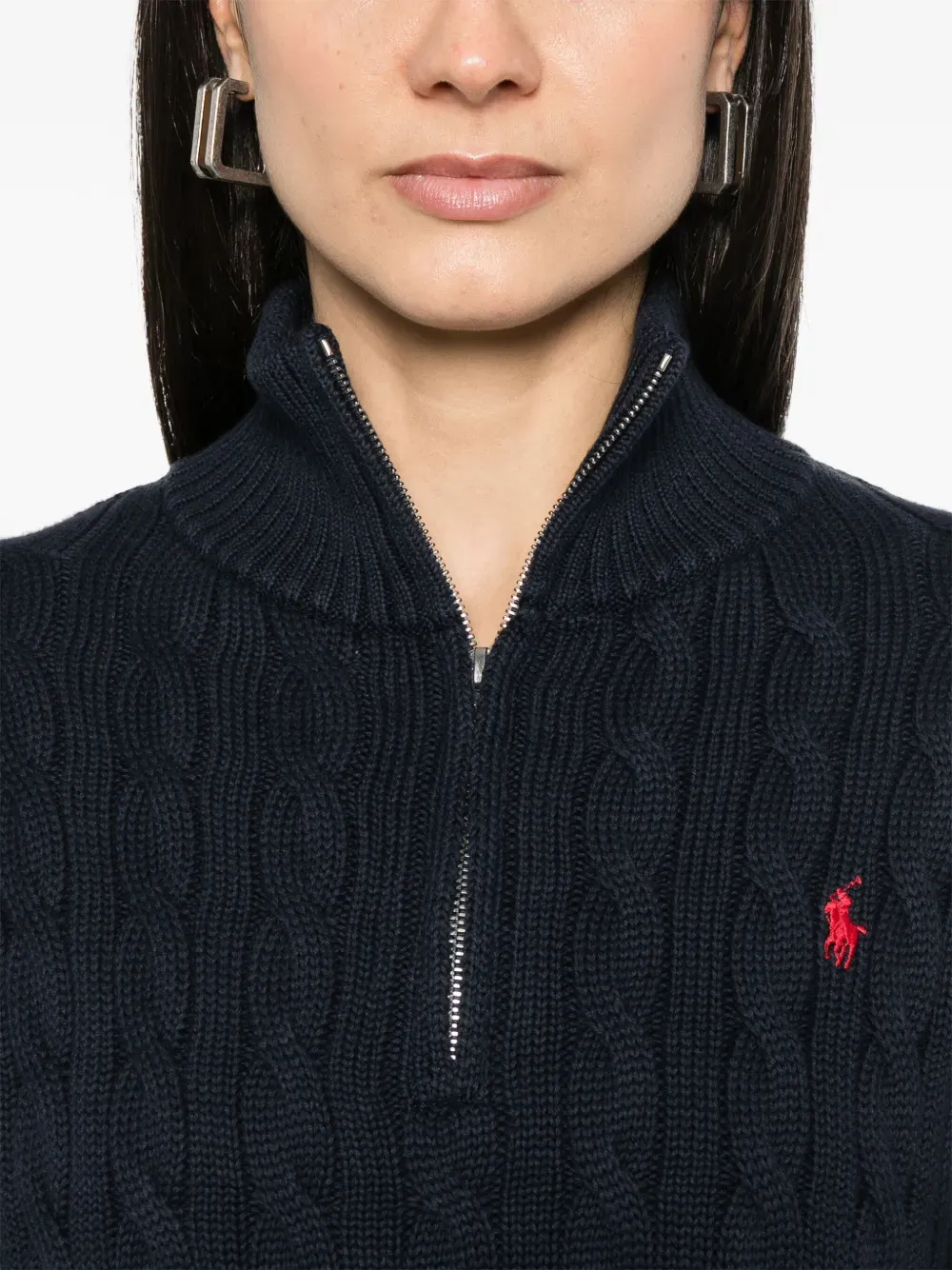 POLO RALPH LAUREN - Women Half Zipper Long Sleeve Pullover