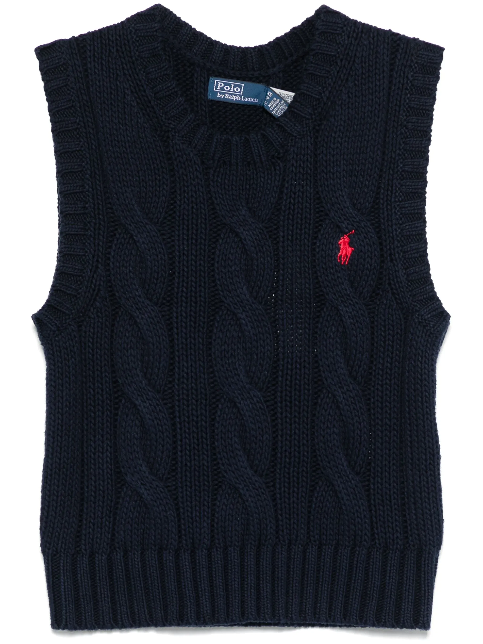 POLO RALPH LAUREN - Women Sleeveless Cable-Knit Sweater