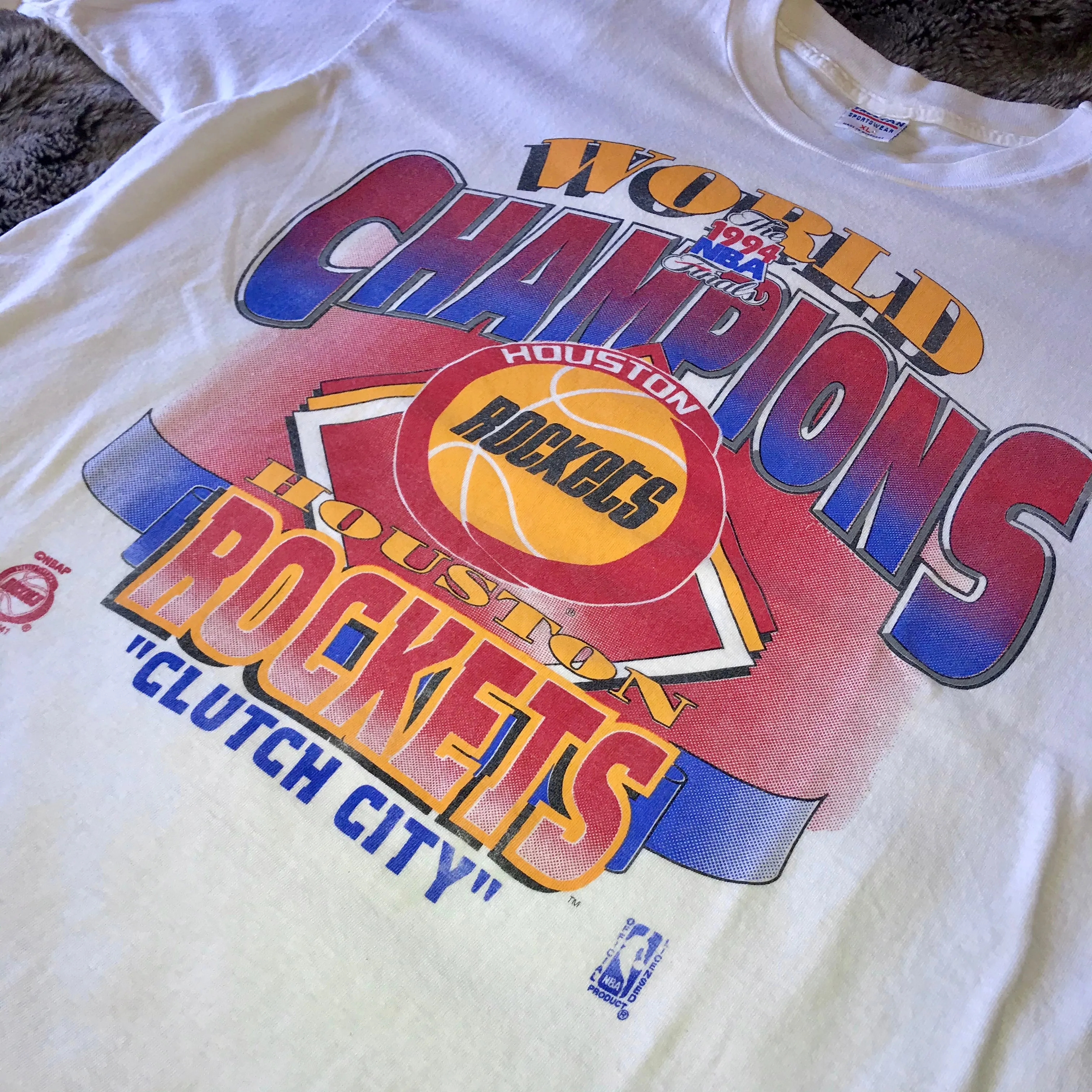Rockets 1994 World Champions Clutch City Tee (White)