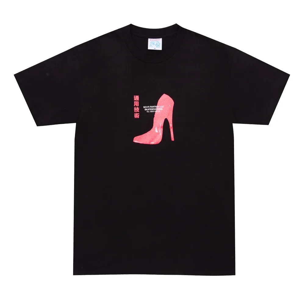 SCI-FI FANTASY RED SHOE TEE // BLACK