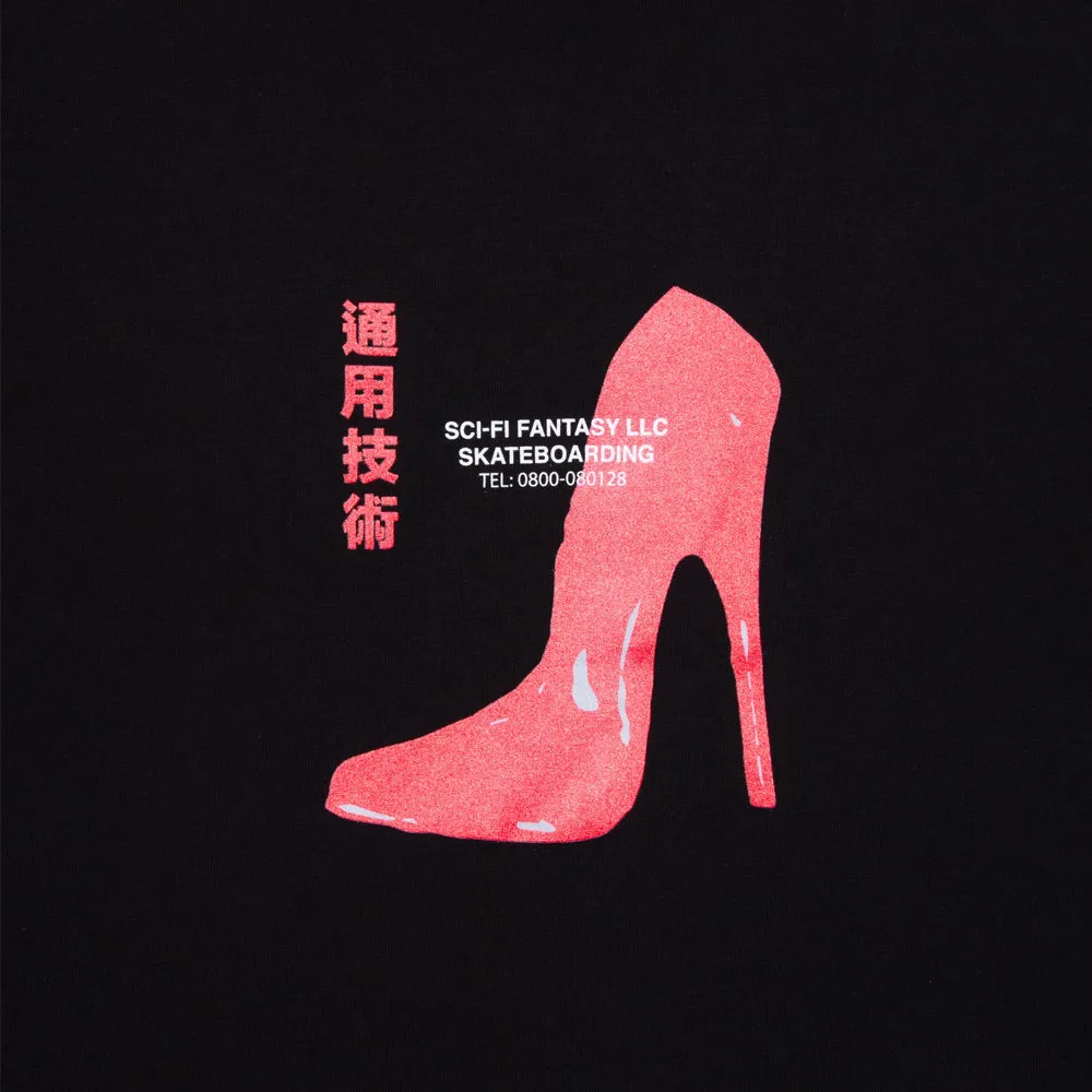 SCI-FI FANTASY RED SHOE TEE // BLACK