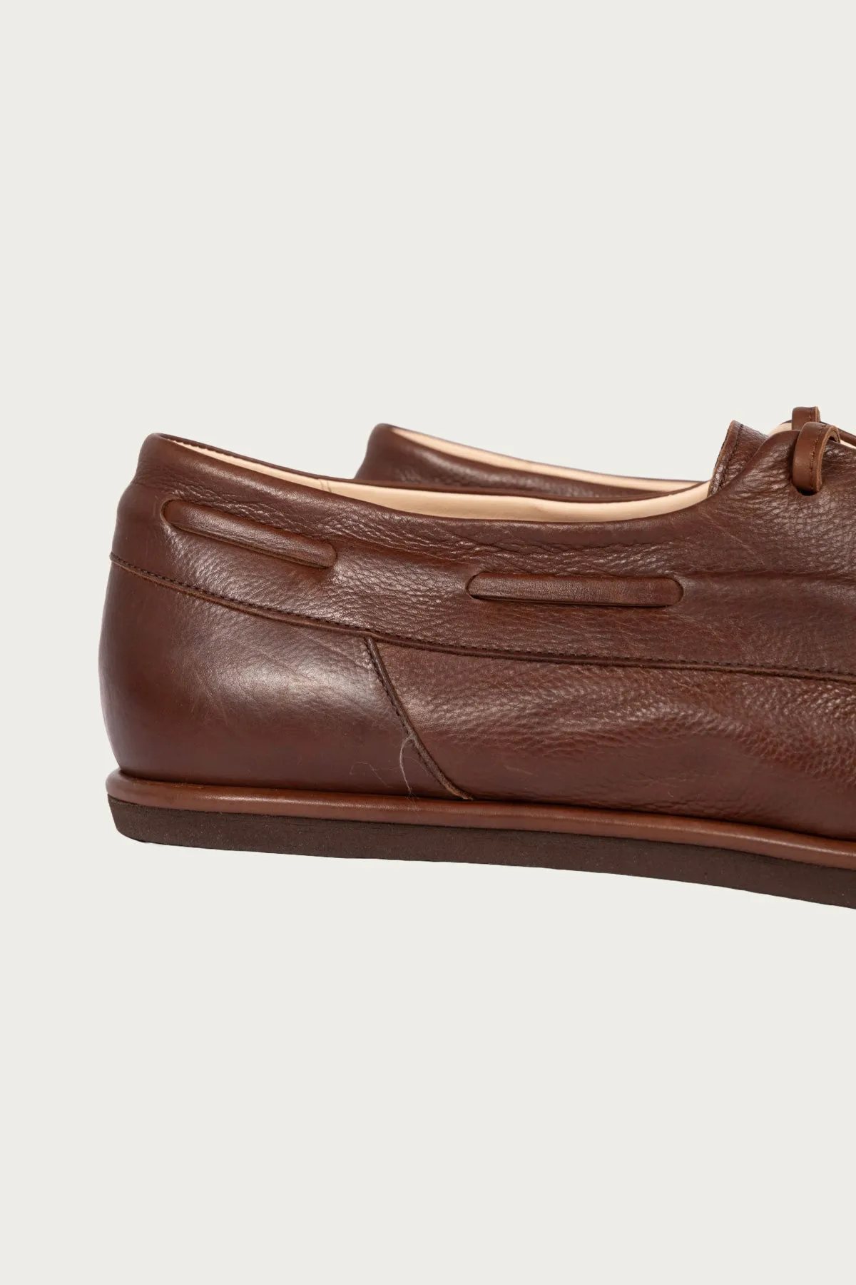 Soft Leather Deck Shoes - Brown