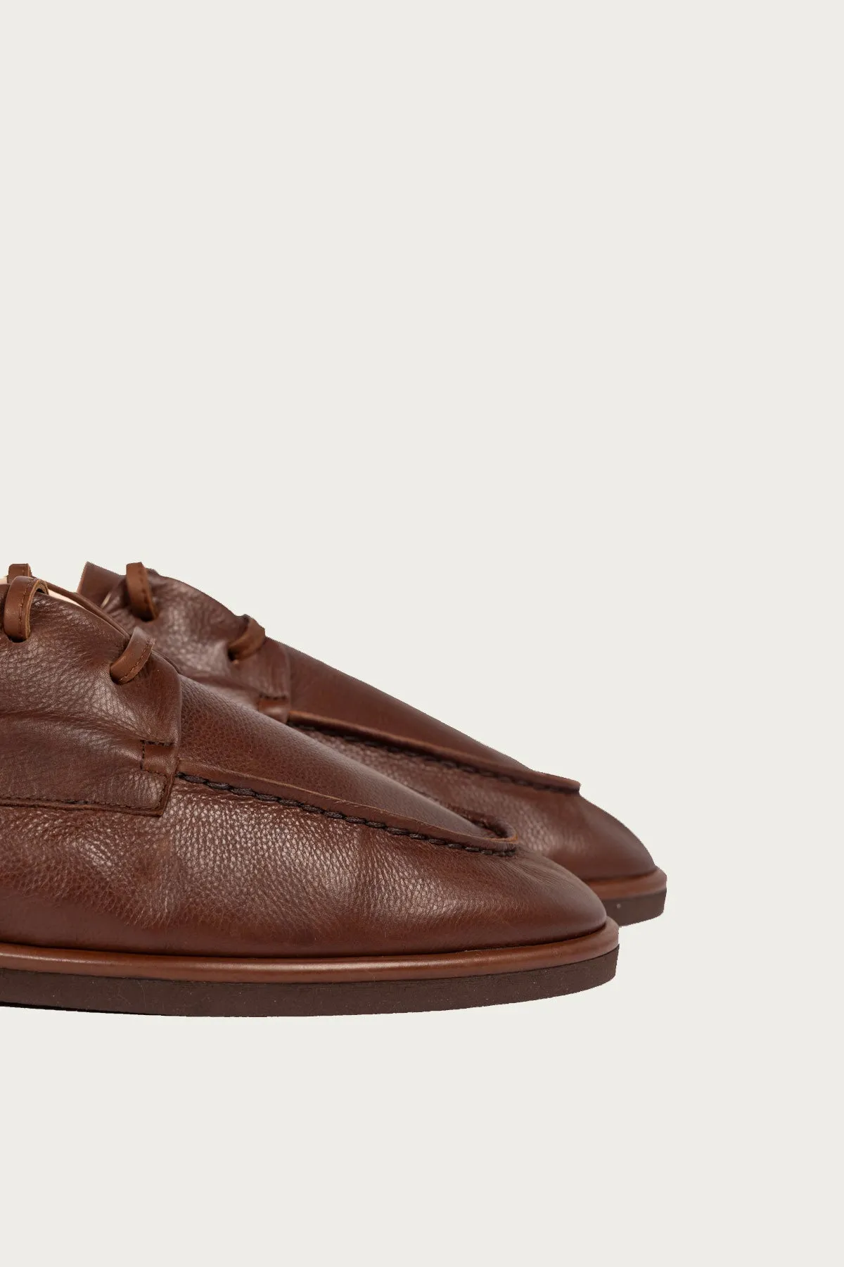 Soft Leather Deck Shoes - Brown