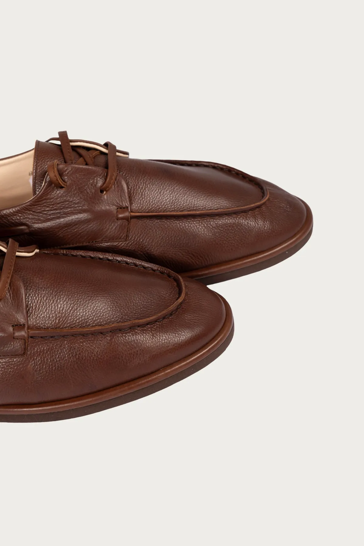 Soft Leather Deck Shoes - Brown