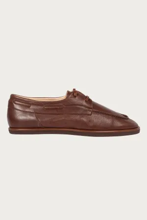 Soft Leather Deck Shoes - Brown