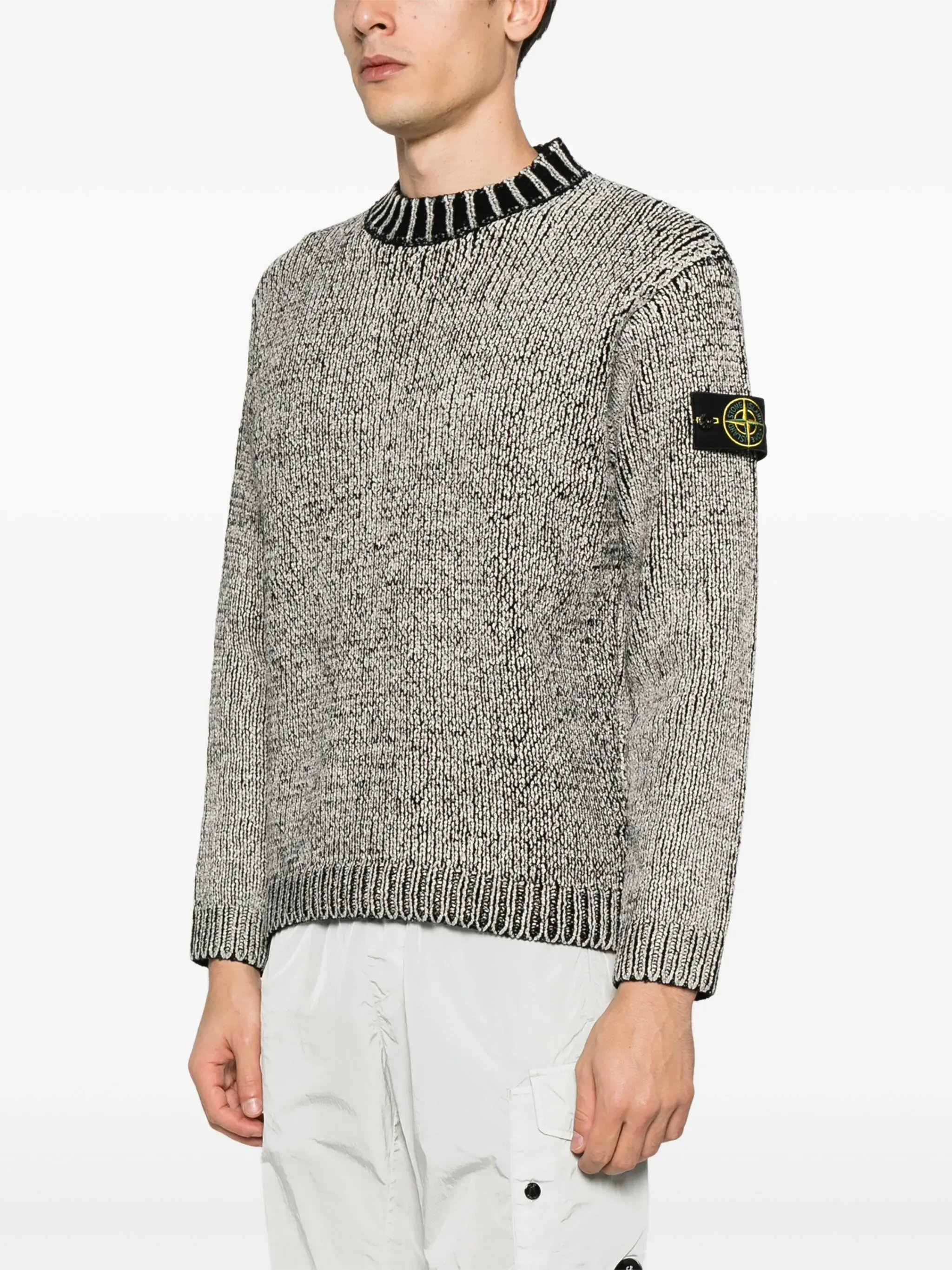 STONE ISLAND - Men Chenille Mock Neck Jumper