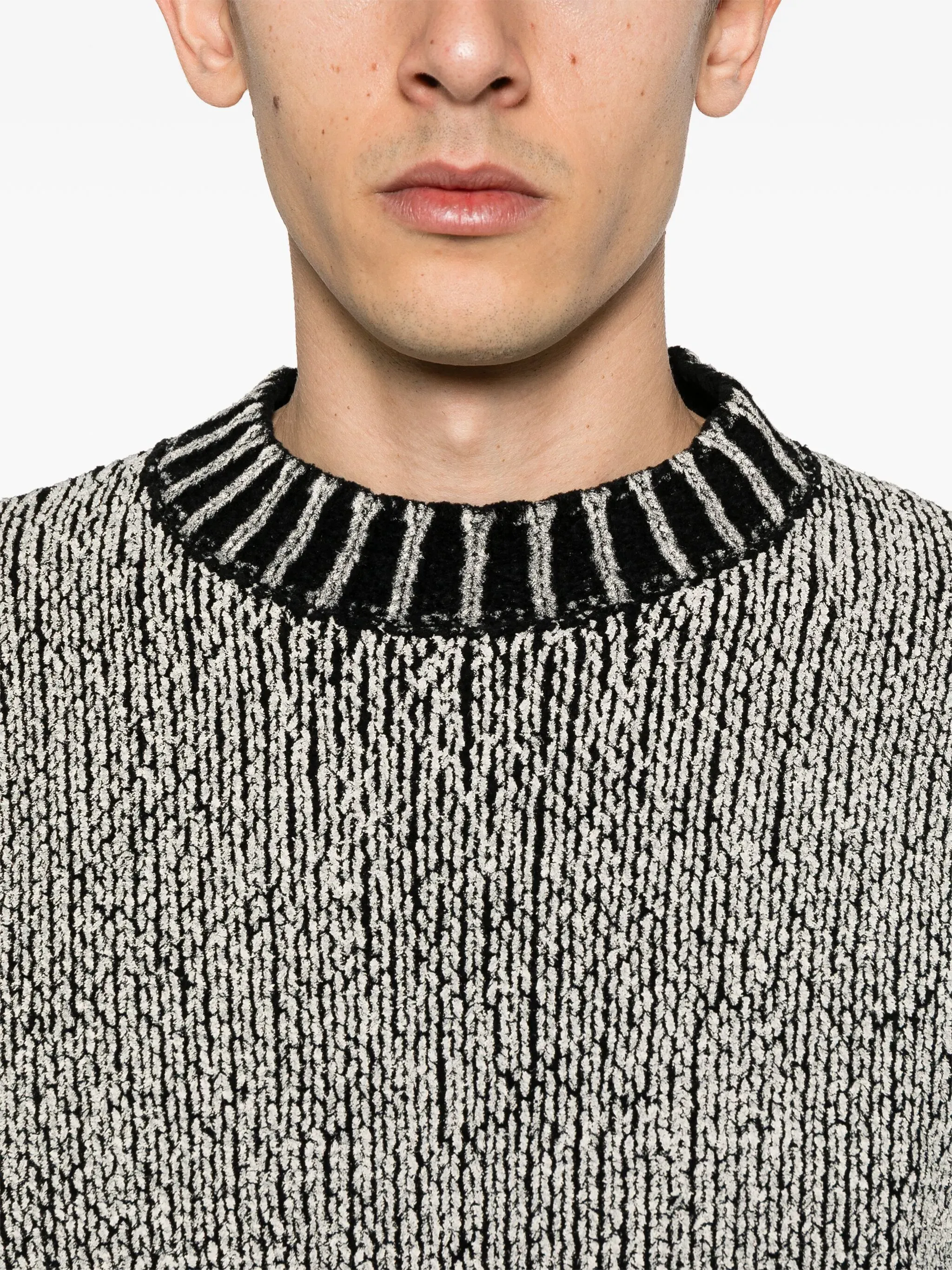 STONE ISLAND - Men Chenille Mock Neck Jumper