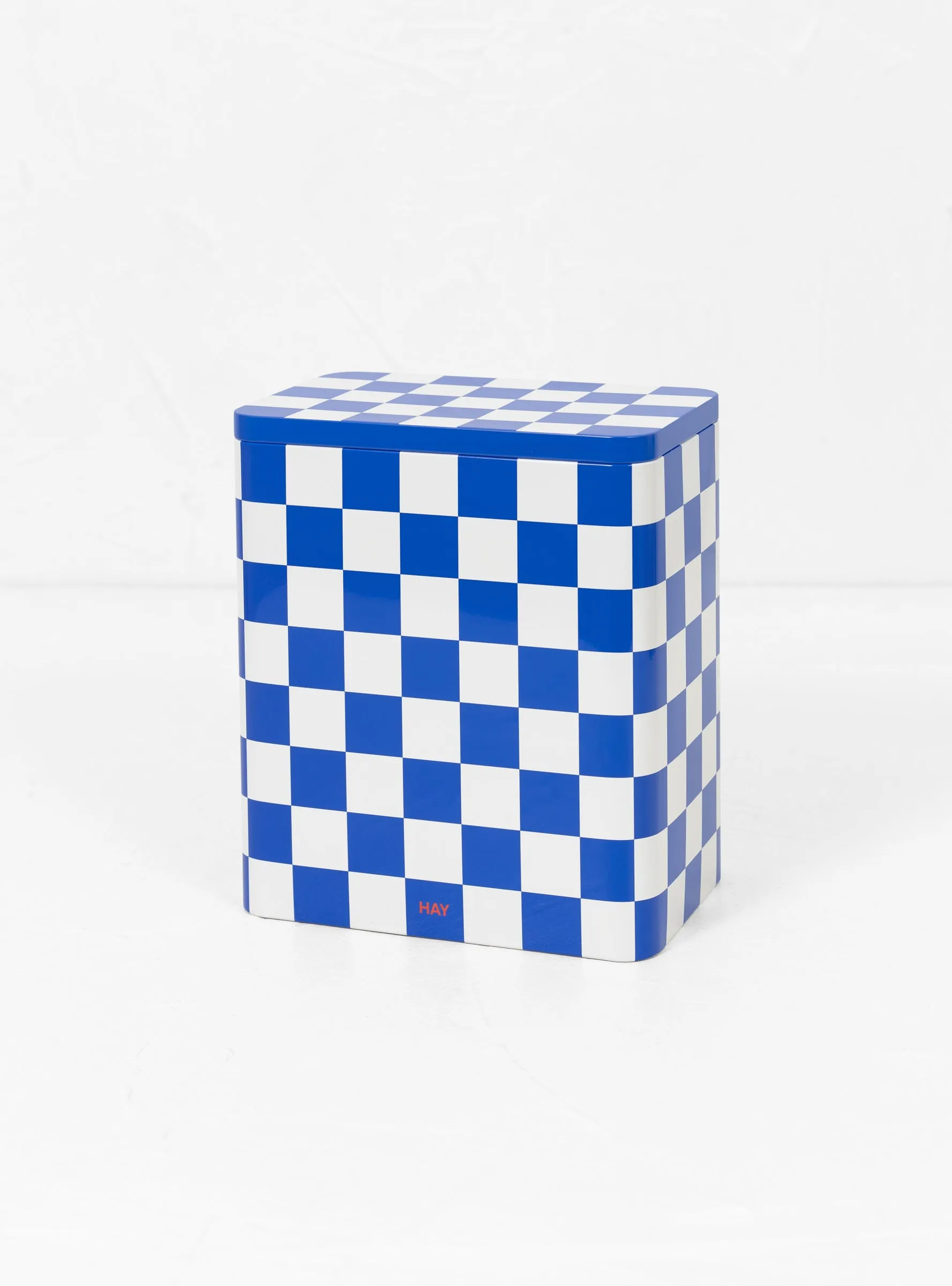 Tin Container L Blue/White