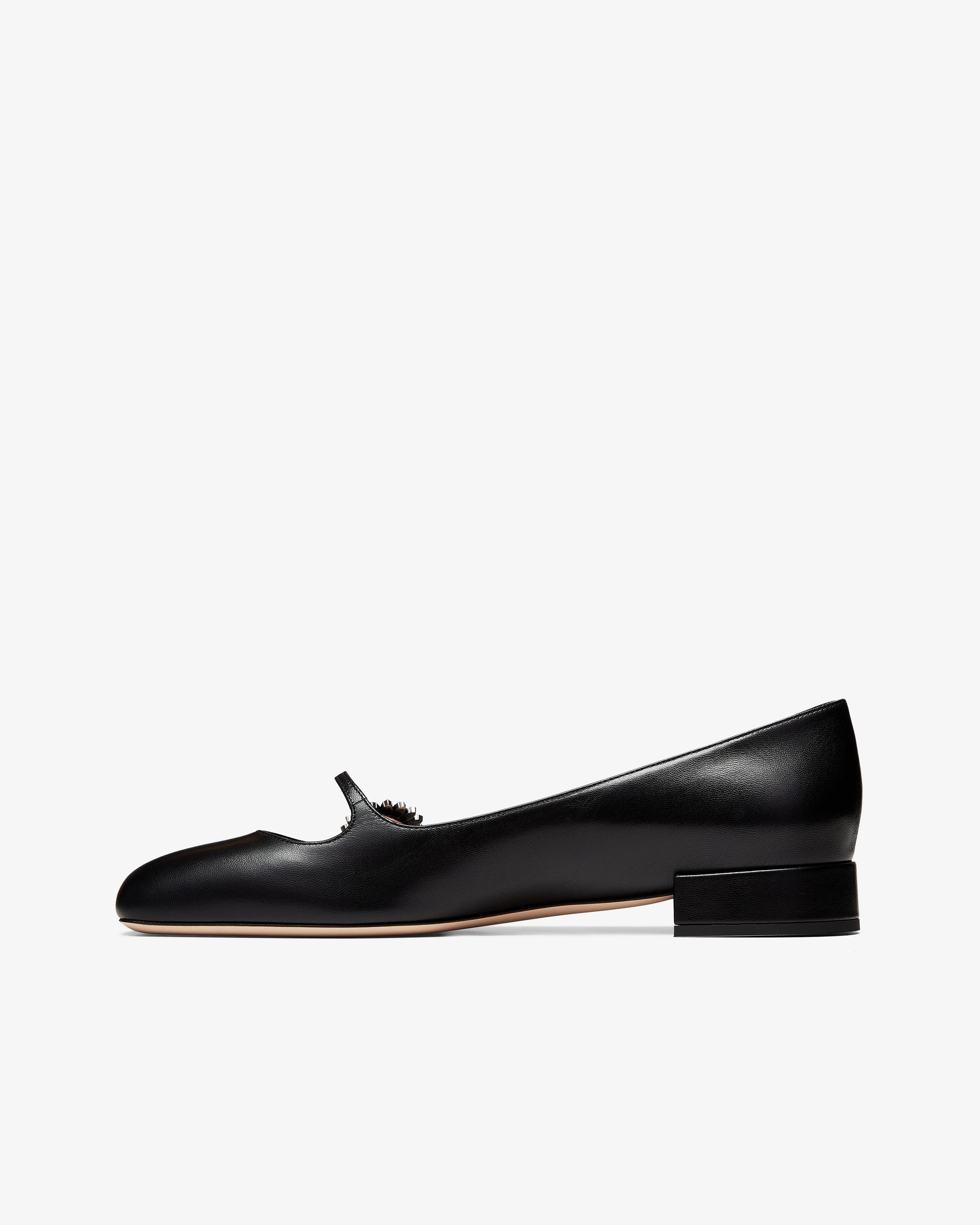 Valentino - Women's Mary-Jane Preshoes Ballerina - (Black/Crystal/Pink)