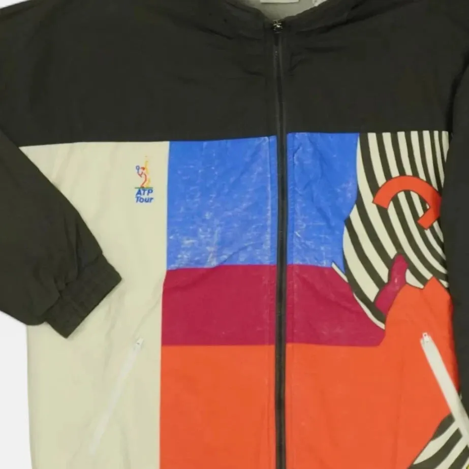 Vintage Adidas ATP Tour Black Trackjacket (XL)