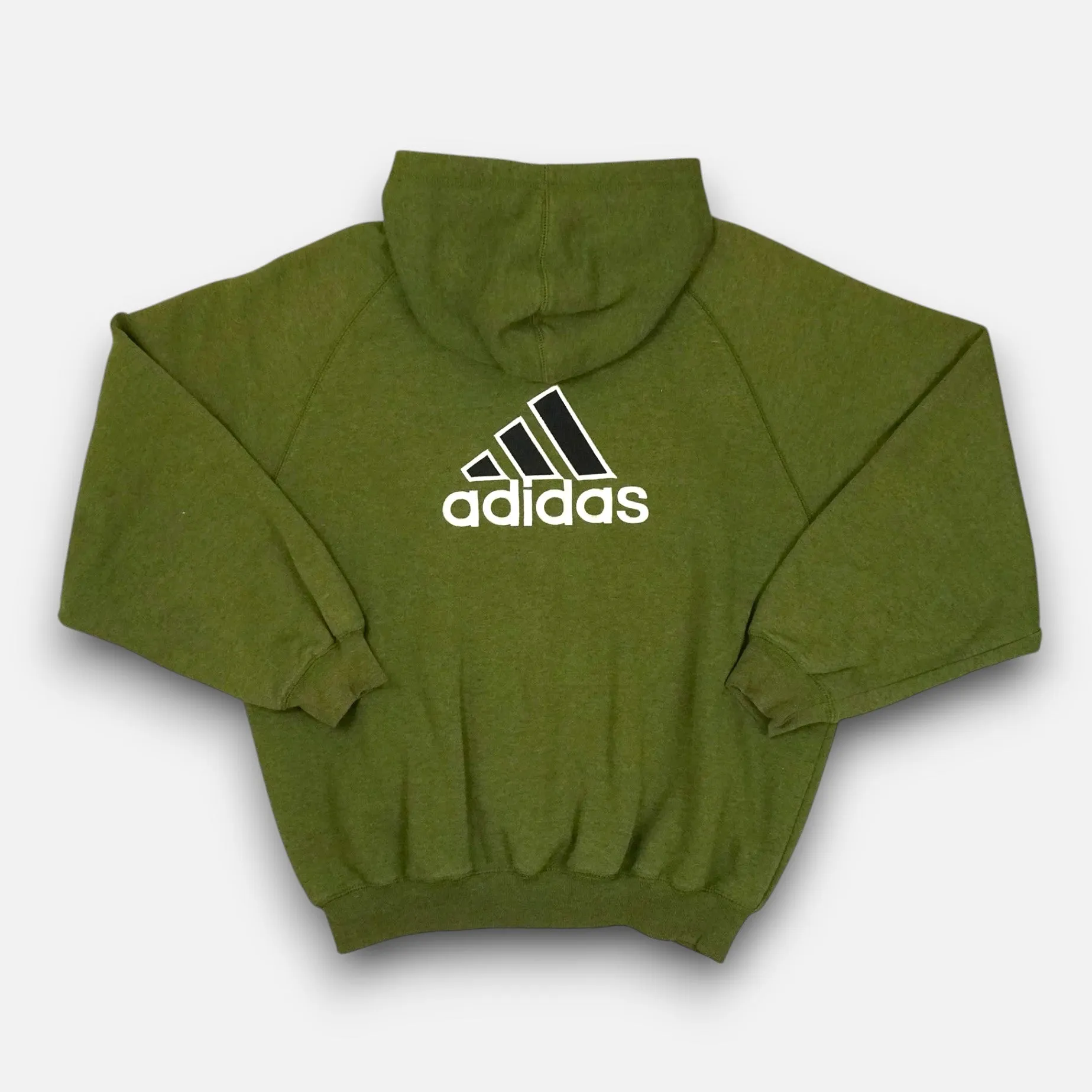 Vintage Adidas Green Hoodie (L)